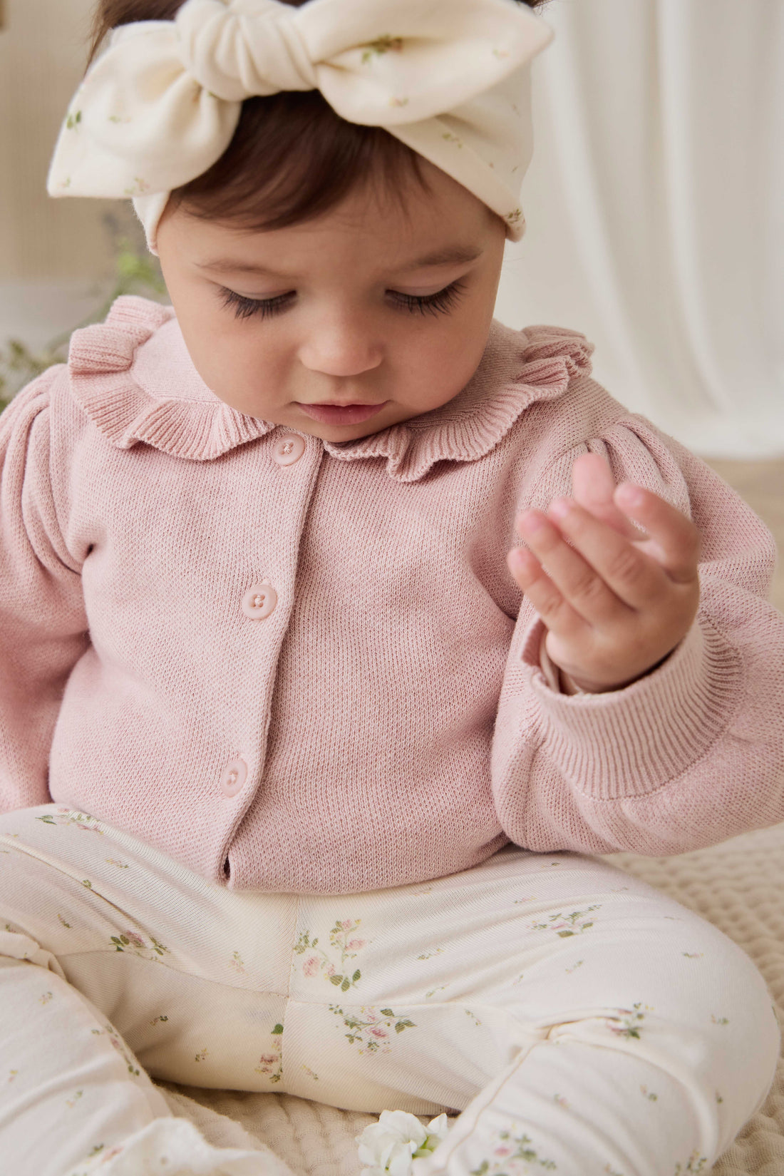 Bonnie Knitted Cardigan - Peachy Keen Marle Childrens Cardigan from Jamie Kay NZ