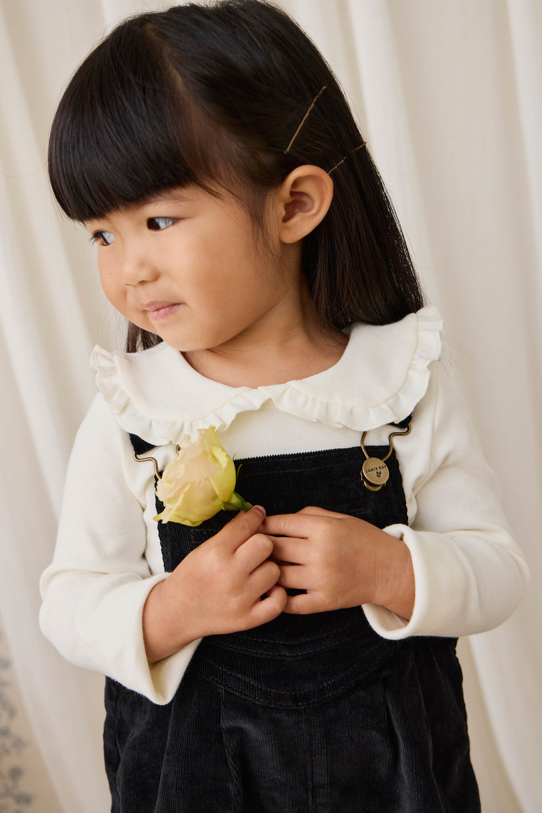 Adelaide Overall - Black Sesame Childrens Overall from Jamie Kay NZ