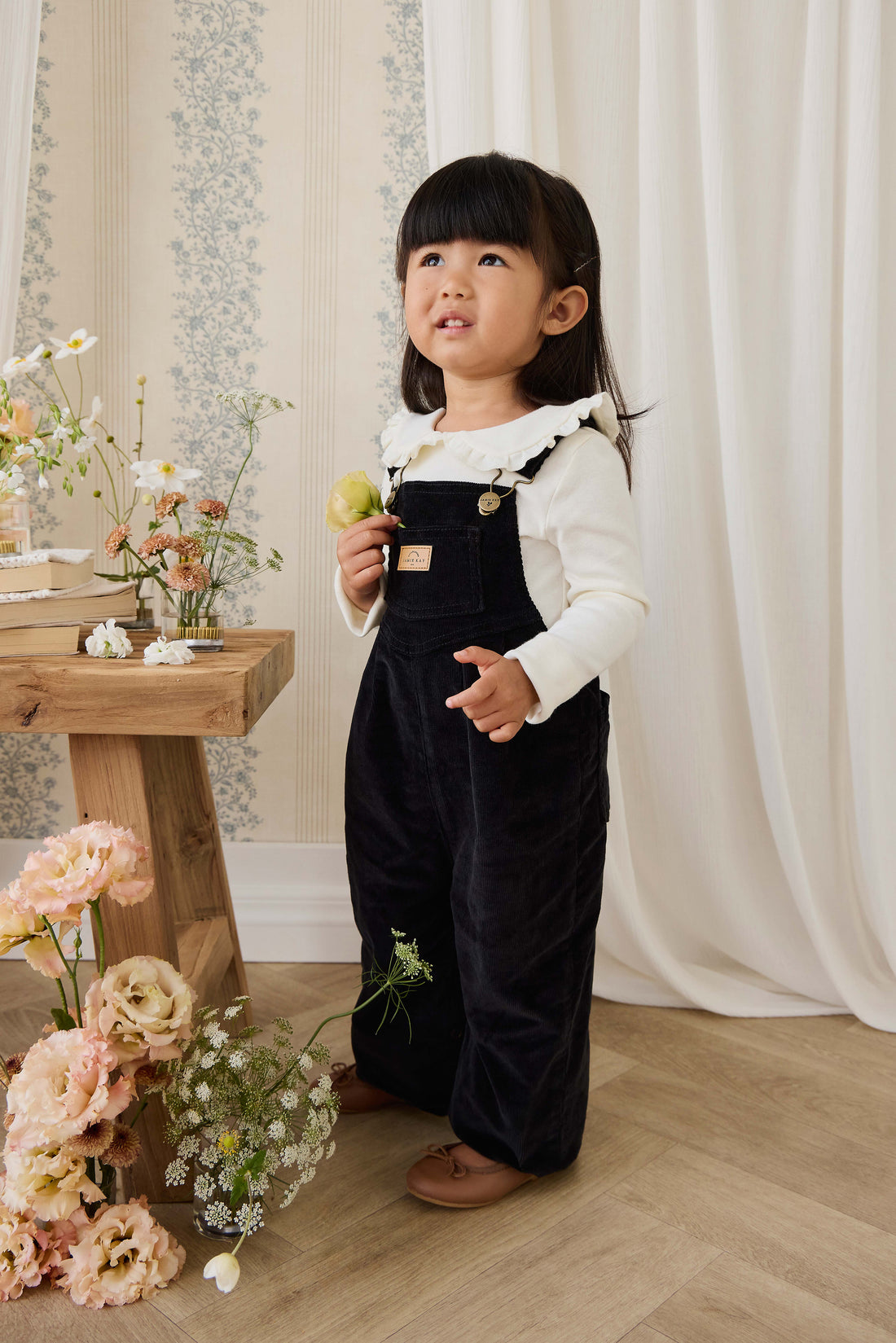 Adelaide Overall - Black Sesame Childrens Overall from Jamie Kay NZ