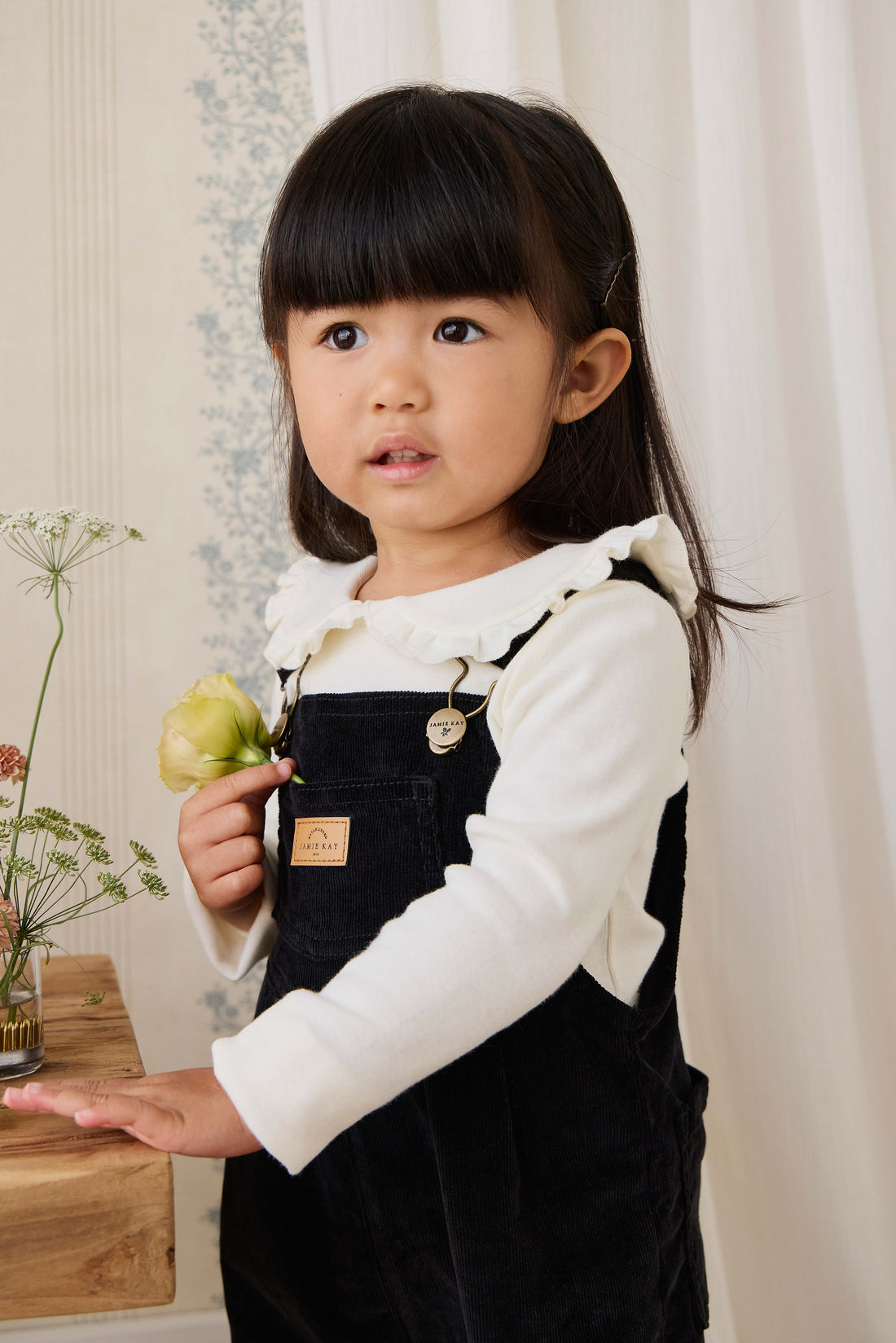 Adelaide Overall - Black Sesame Childrens Overall from Jamie Kay NZ