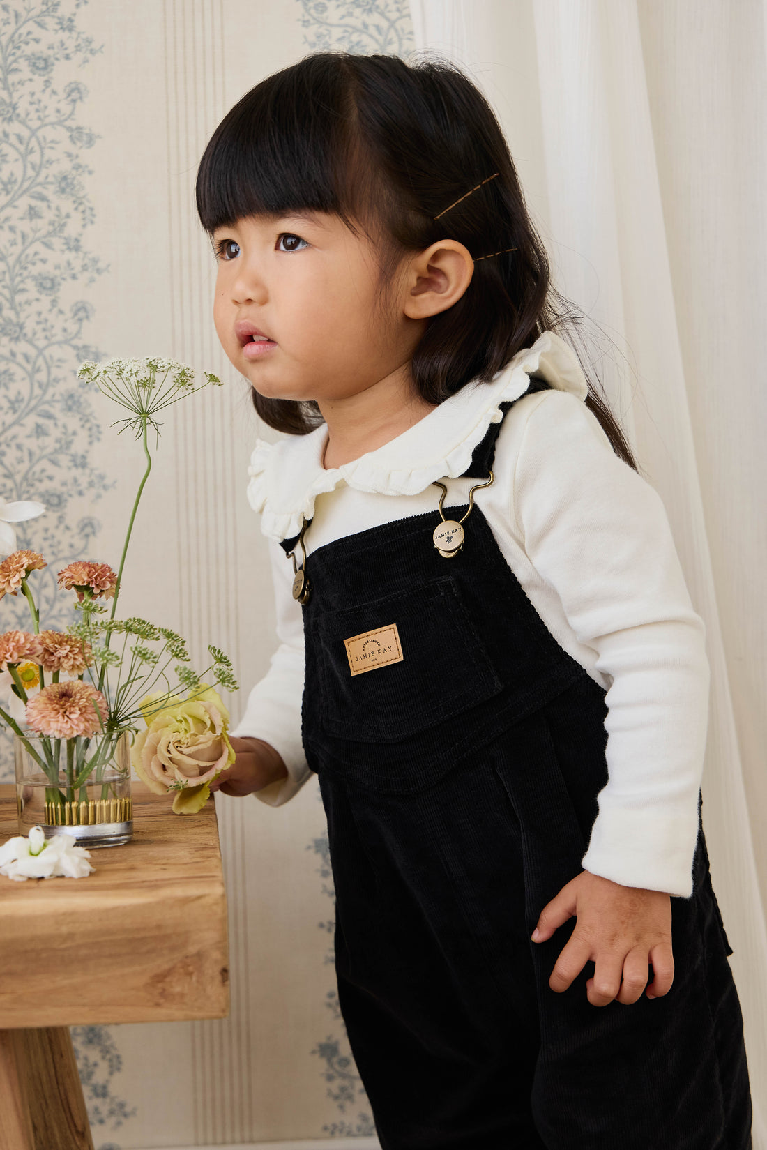 Adelaide Overall - Black Sesame Childrens Overall from Jamie Kay NZ