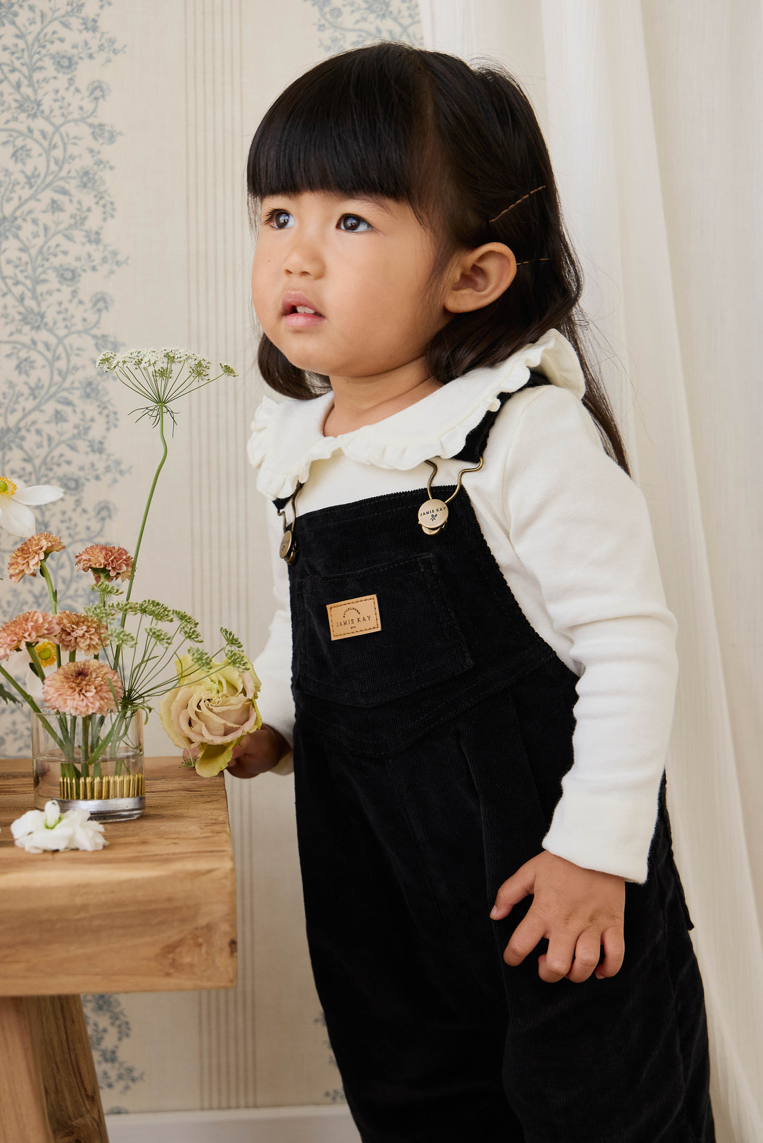 Adelaide Overall - Black Sesame Childrens Overall from Jamie Kay NZ