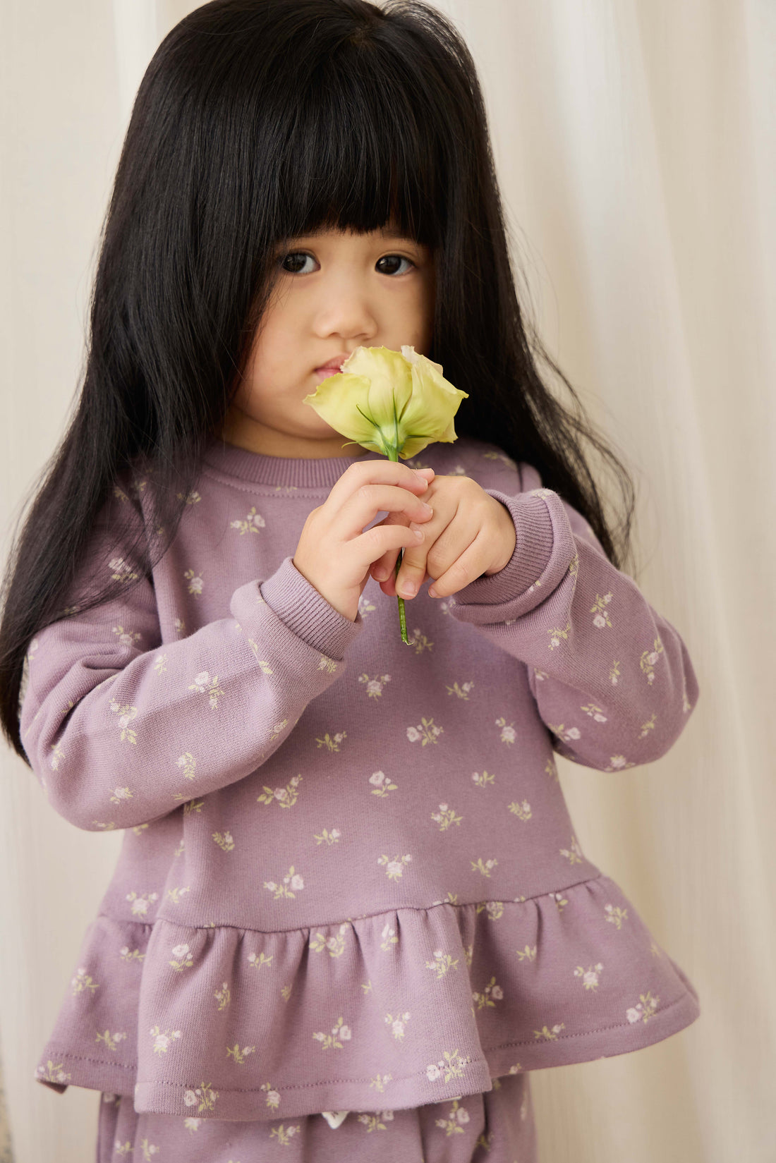 Organic Cotton Emiko Sweatshirt - Isla Plum Childrens Sweatshirting from Jamie Kay NZ