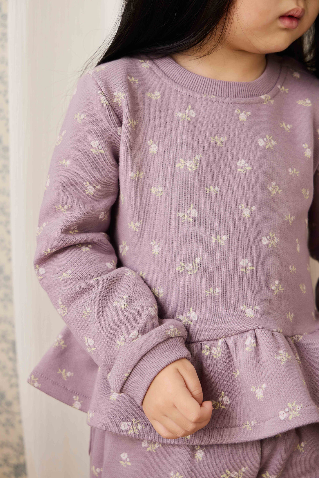 Organic Cotton Emiko Sweatshirt - Isla Plum Childrens Sweatshirting from Jamie Kay NZ