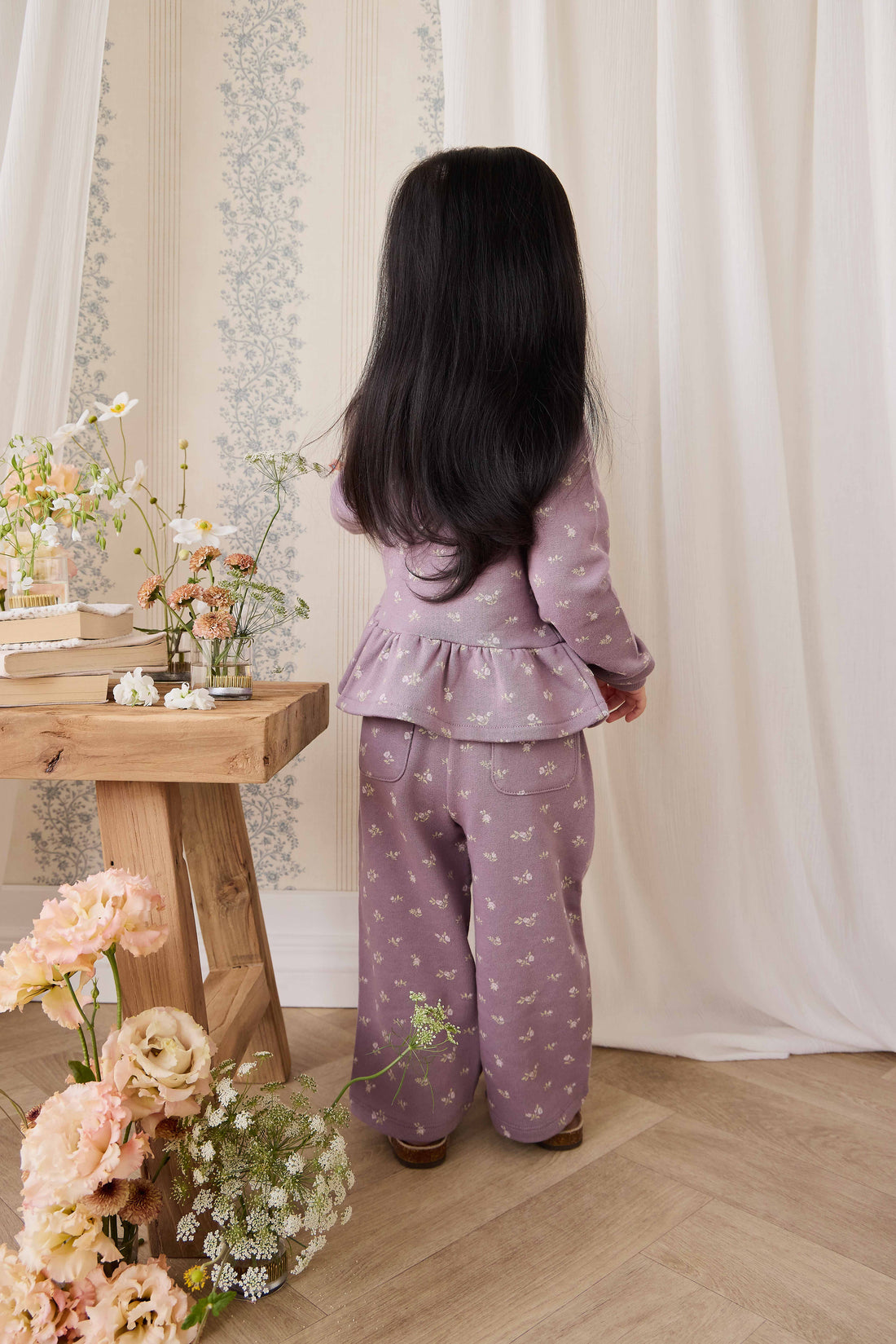 Organic Cotton Emiko Sweatshirt - Isla Plum Childrens Sweatshirting from Jamie Kay NZ