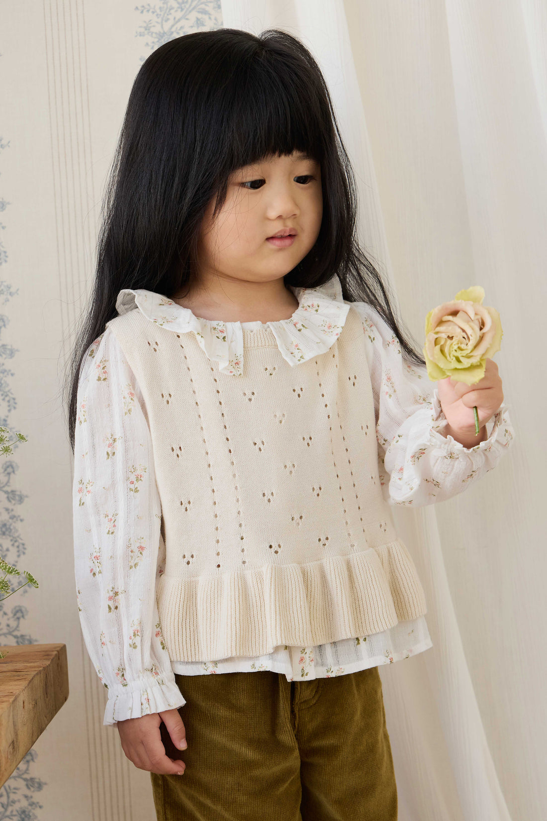 Erica Knitted Top - Vanilla Childrens Top from Jamie Kay NZ