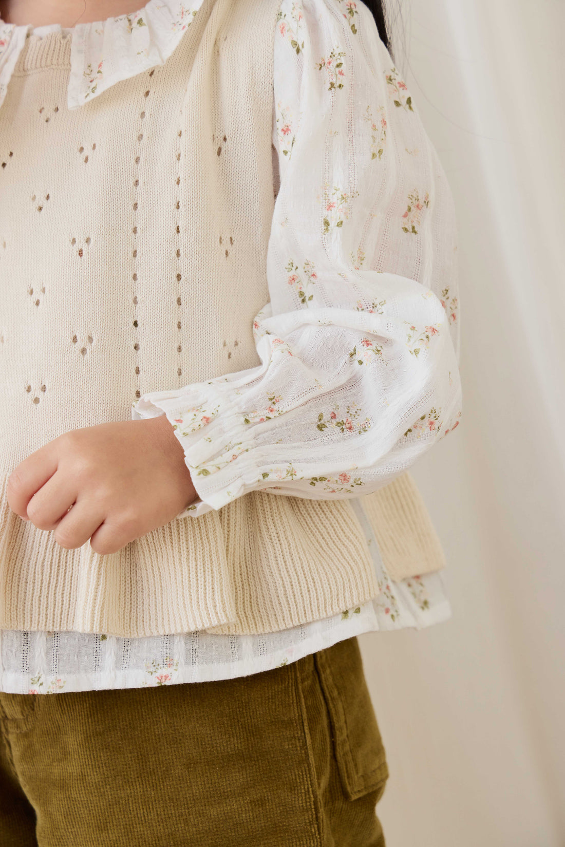 Erica Knitted Top - Vanilla Childrens Top from Jamie Kay NZ