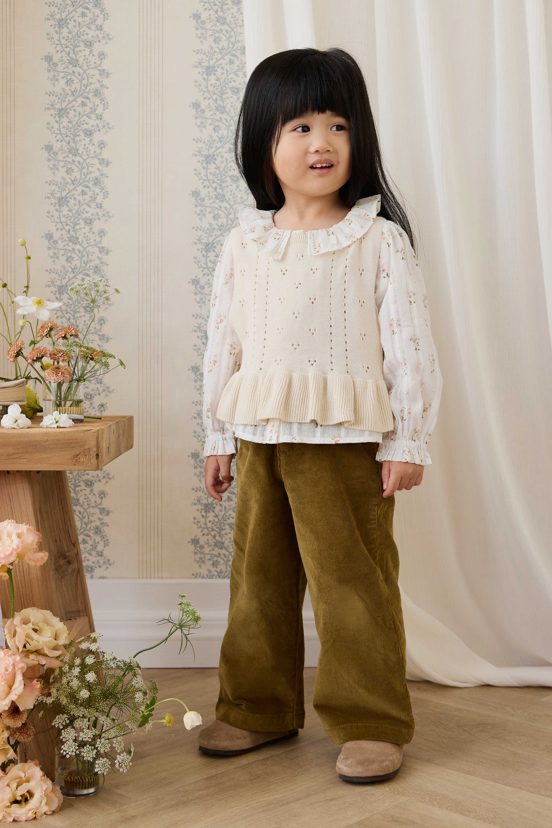 Erica Knitted Top - Vanilla Childrens Top from Jamie Kay NZ