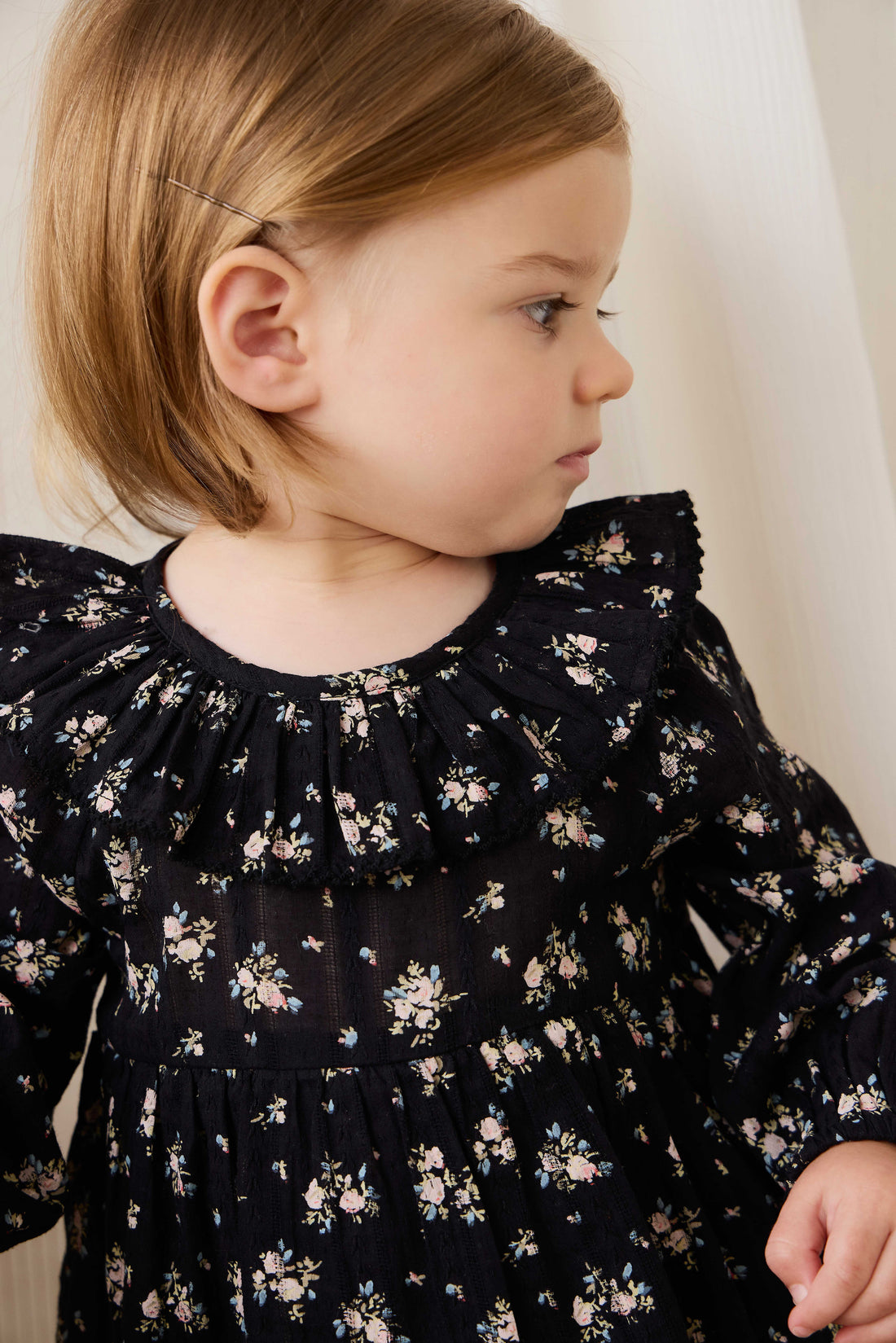 Organic Cotton Caroline Playsuit - Cassie Caviar Childrens Playsuit from Jamie Kay NZ