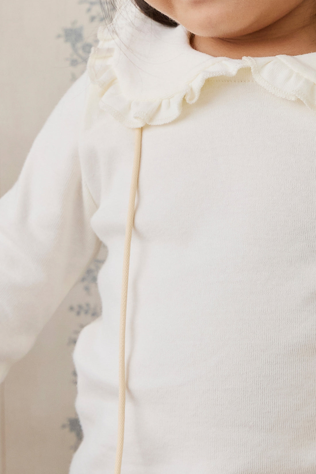 Organic Cotton Rib Adelaide Top - Parchment Childrens Top from Jamie Kay NZ