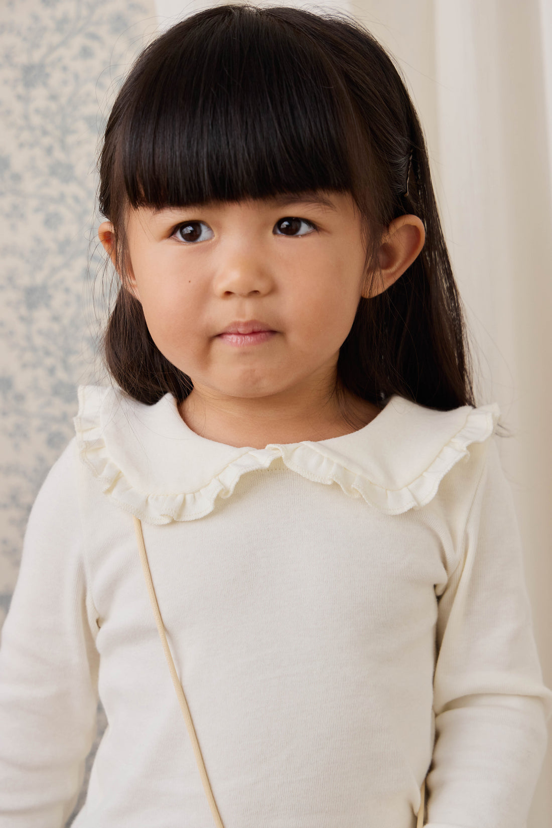 Organic Cotton Rib Adelaide Top - Parchment Childrens Top from Jamie Kay NZ