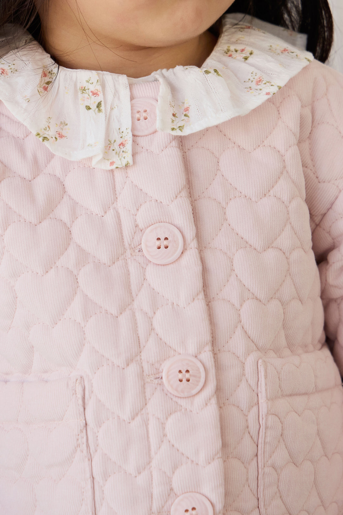 Elara Pincord Jacket - Soft Misty Rose Childrens Jacket from Jamie Kay NZ