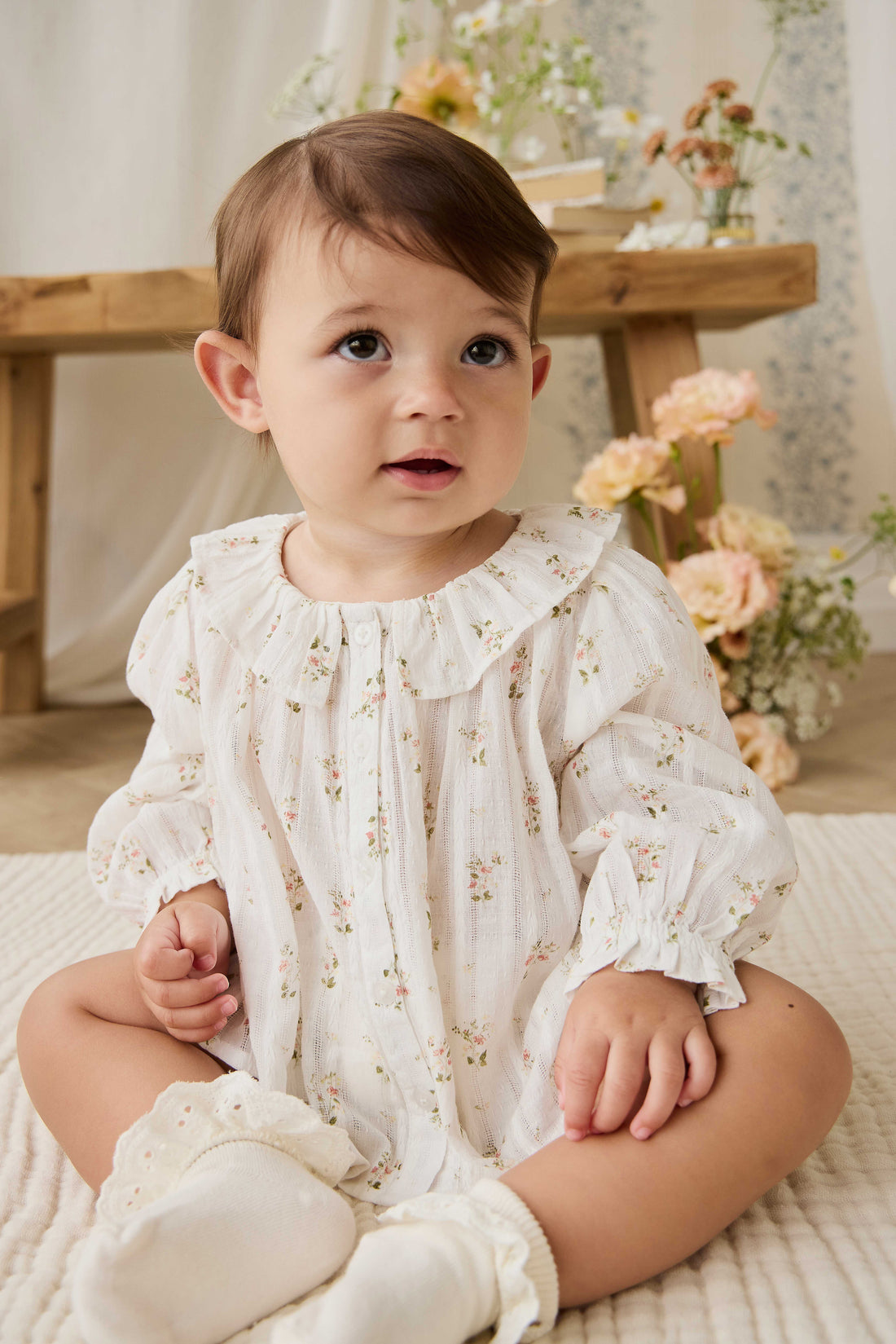 Organic Cotton Brynlee Top - Josepha Egret Childrens Top from Jamie Kay NZ