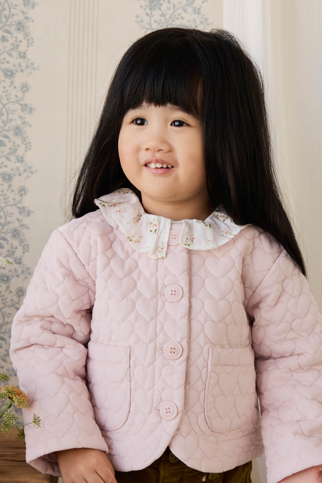 Elara Pincord Jacket - Soft Misty Rose Childrens Jacket from Jamie Kay NZ