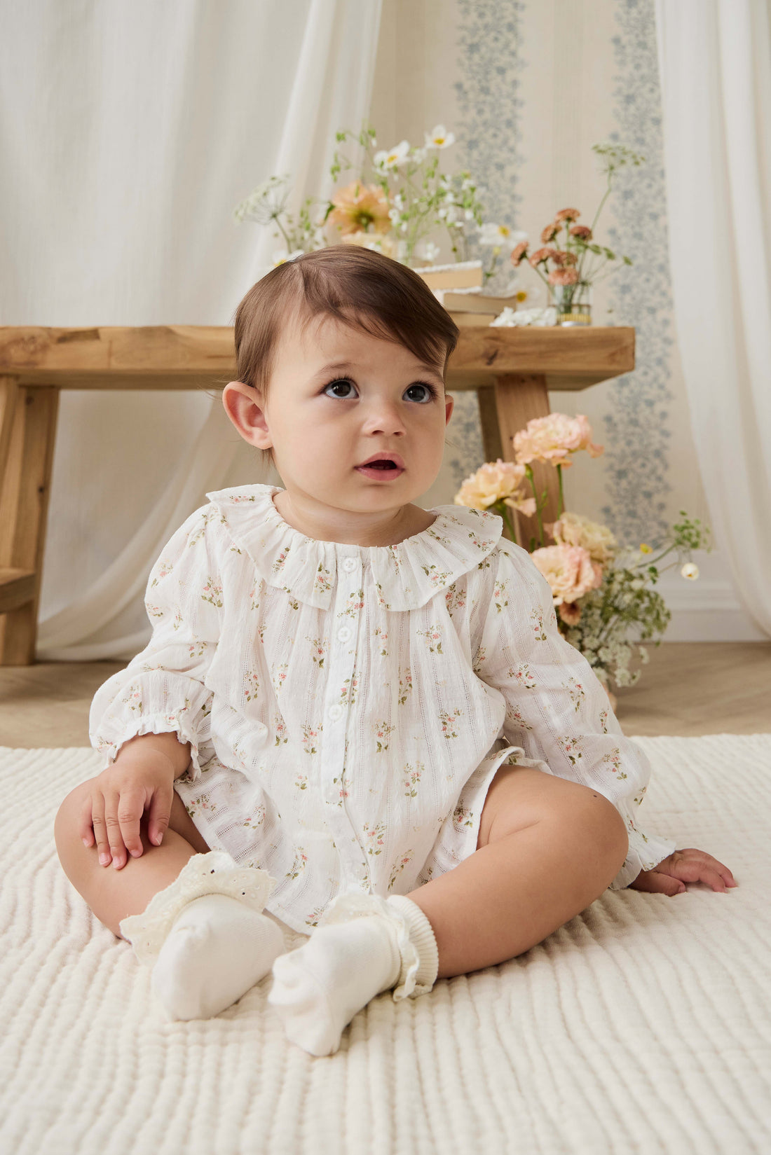Organic Cotton Brynlee Top - Josepha Egret Childrens Top from Jamie Kay NZ
