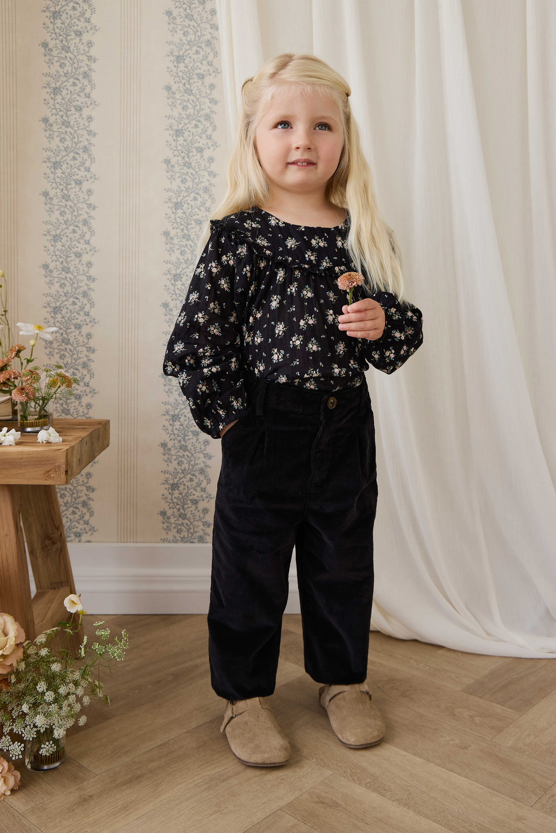 Adelaide Pant - Black Sesame Childrens Pant from Jamie Kay NZ
