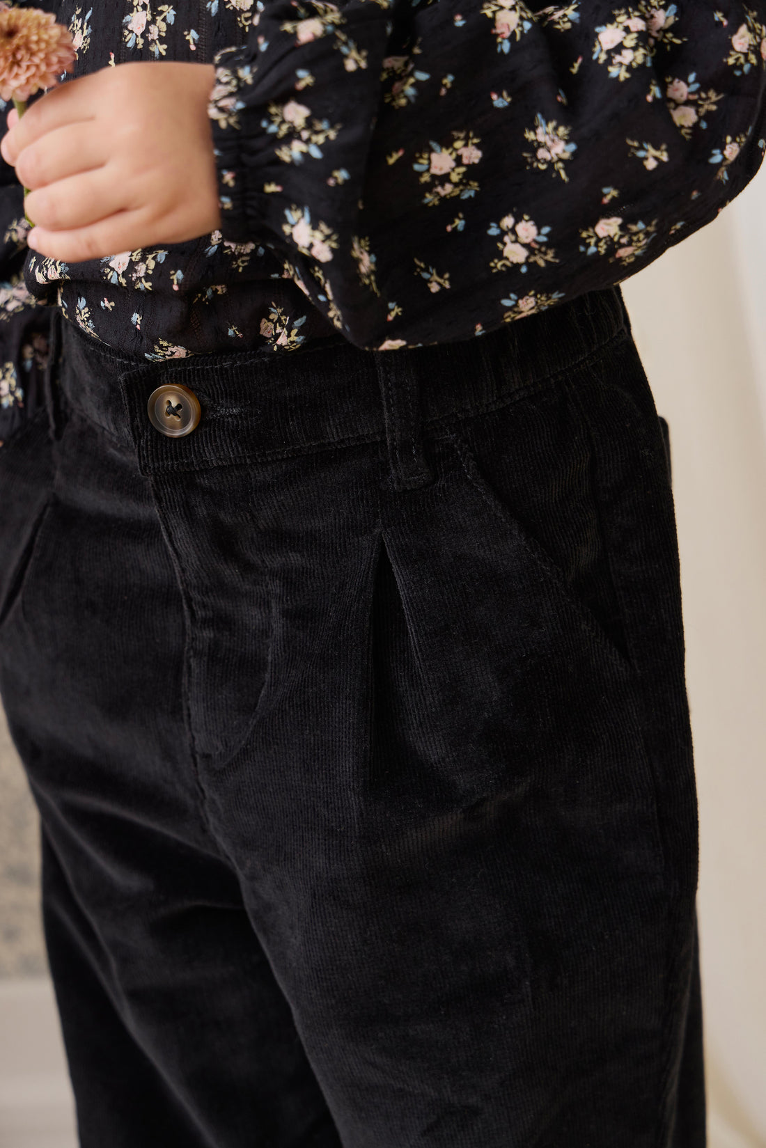 Adelaide Pant - Black Sesame Childrens Pant from Jamie Kay NZ