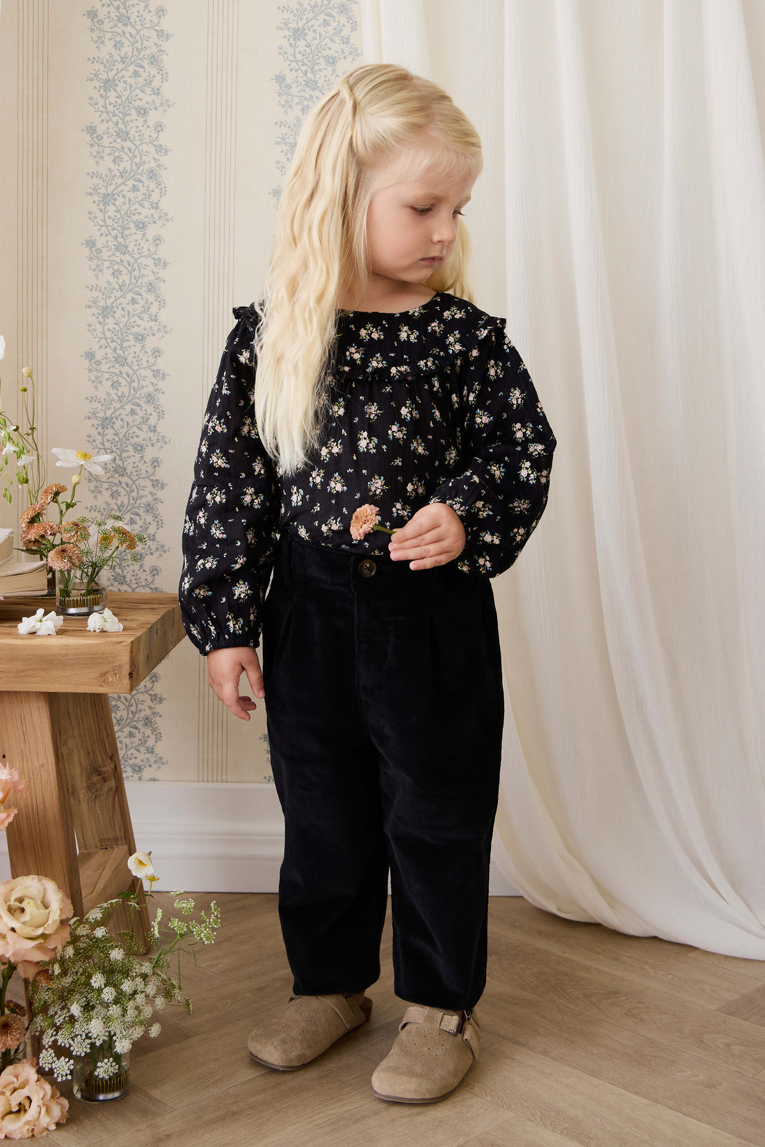Adelaide Pant - Black Sesame Childrens Pant from Jamie Kay NZ