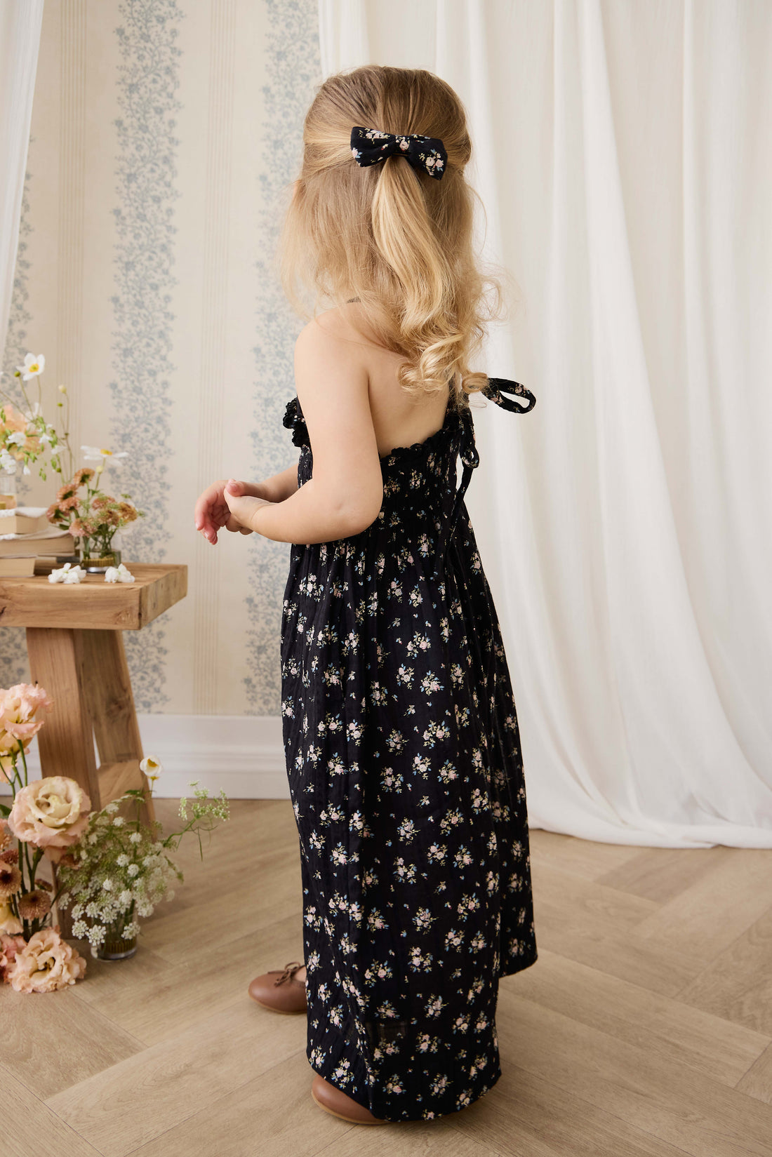 Organic Cotton Gianna Jumpsuit - Cassie Caviar Childrens Jumpsuit from Jamie Kay NZ