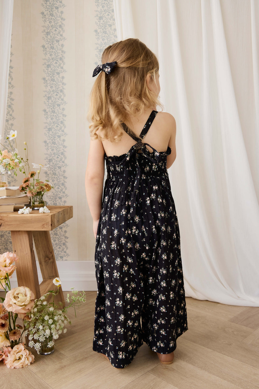 Organic Cotton Gianna Jumpsuit - Cassie Caviar Childrens Jumpsuit from Jamie Kay NZ