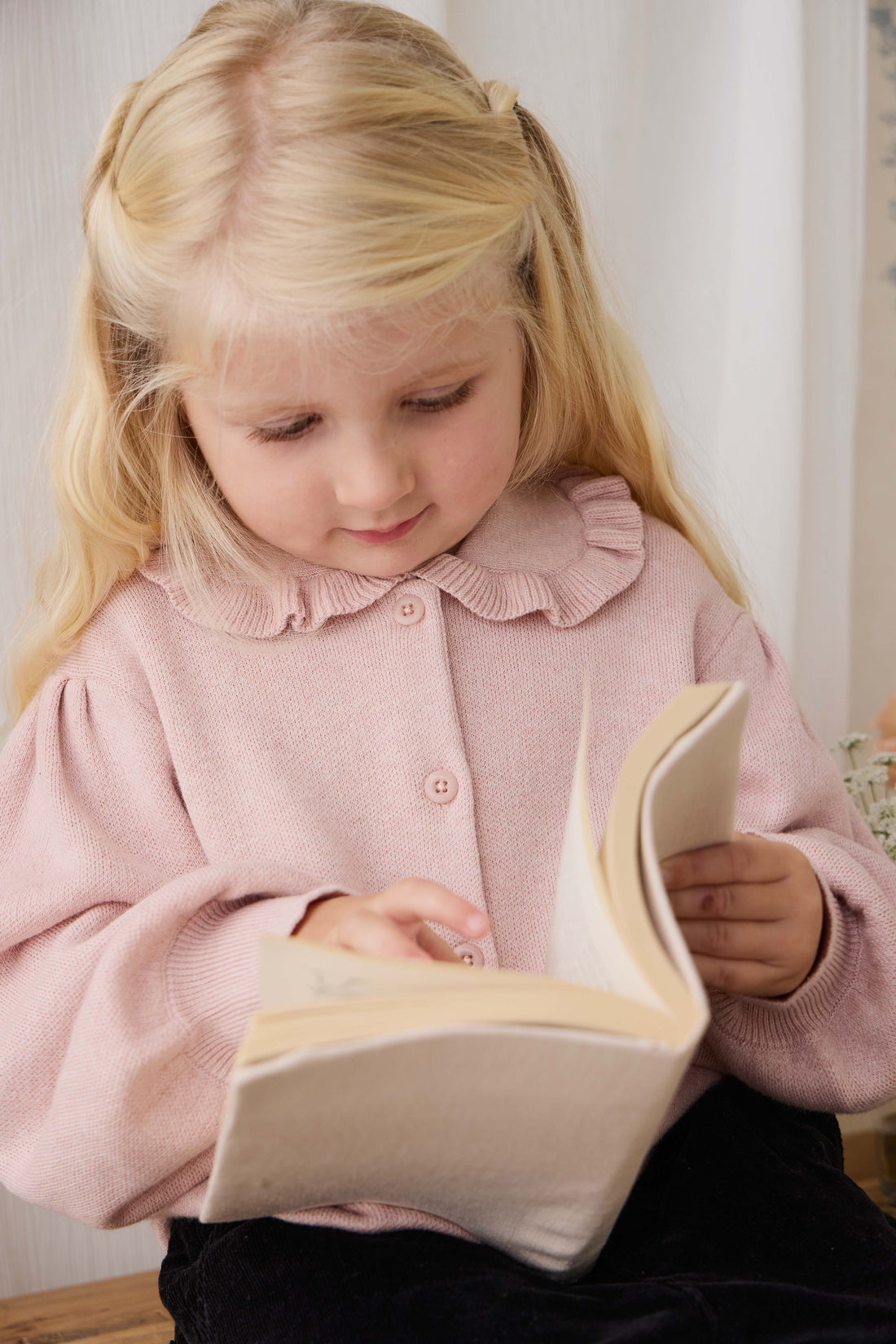 Bonnie Knitted Cardigan - Peachy Keen Marle Childrens Cardigan from Jamie Kay NZ
