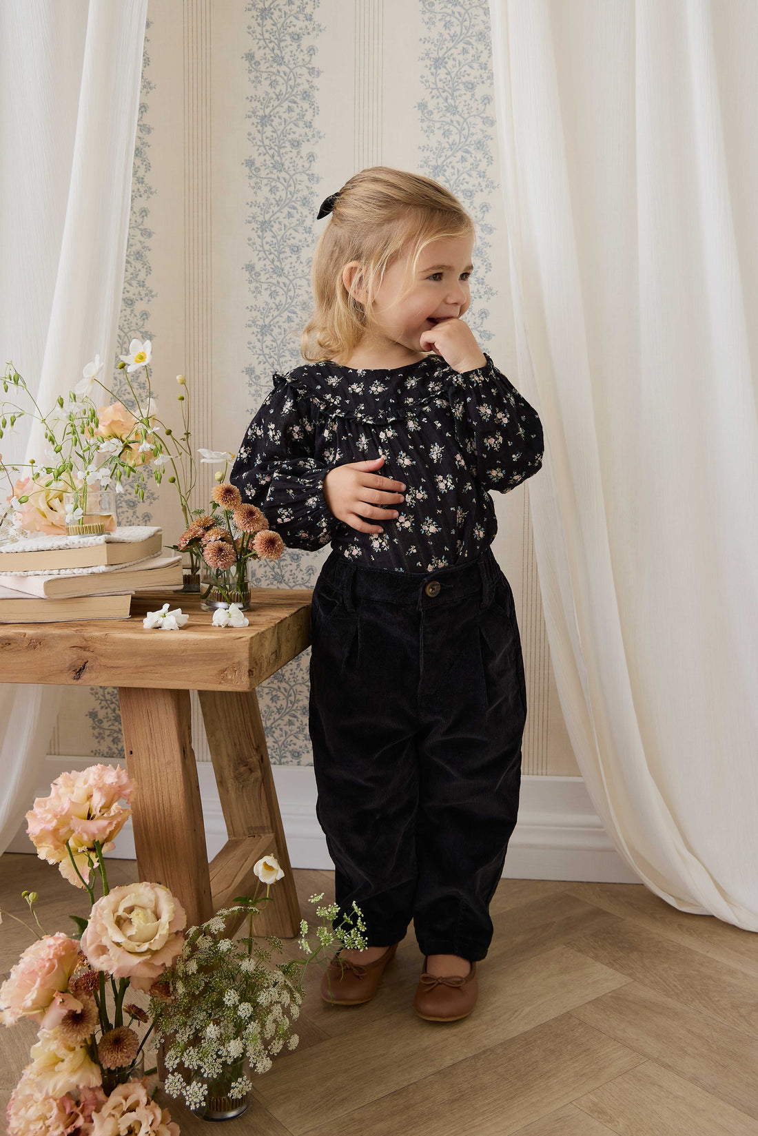 Adelaide Pant - Black Sesame Childrens Pant from Jamie Kay NZ