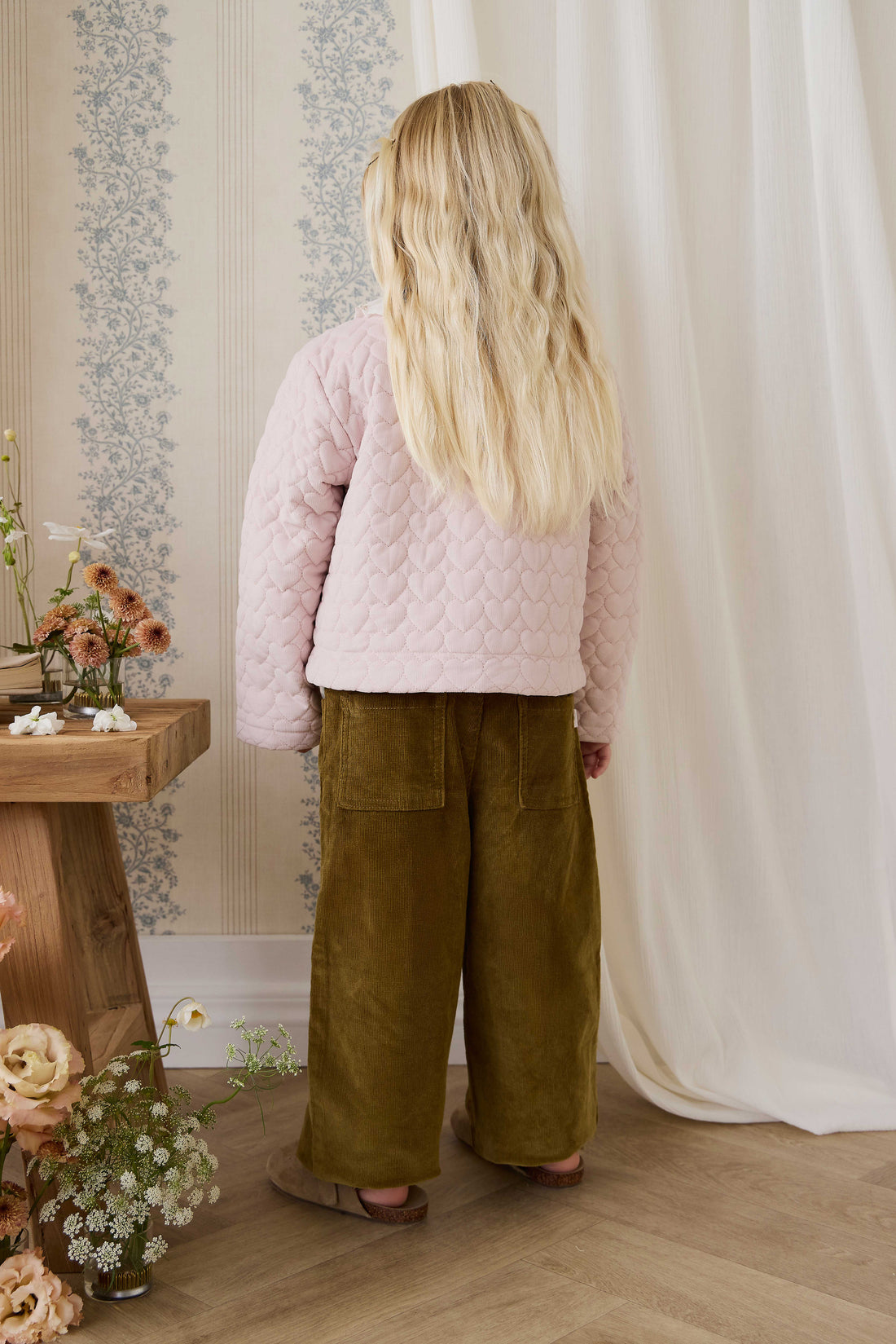 Elara Pincord Jacket - Soft Misty Rose Childrens Jacket from Jamie Kay NZ