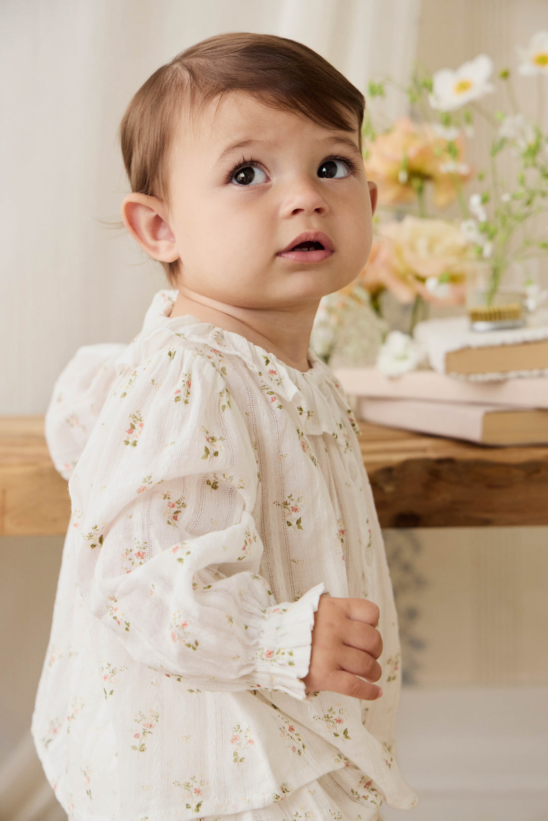 Organic Cotton Brynlee Top - Josepha Egret Childrens Top from Jamie Kay NZ