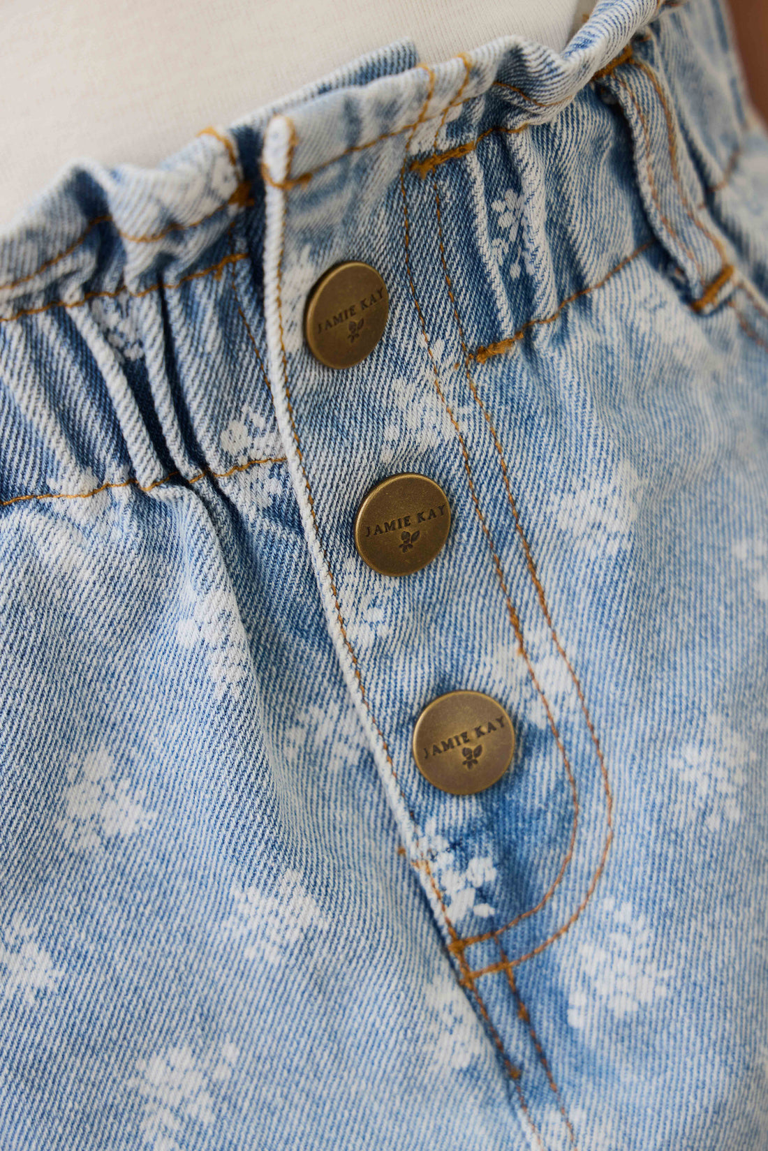 Brielle Skirt - Tully Floral Denim Childrens Skirt from Jamie Kay NZ