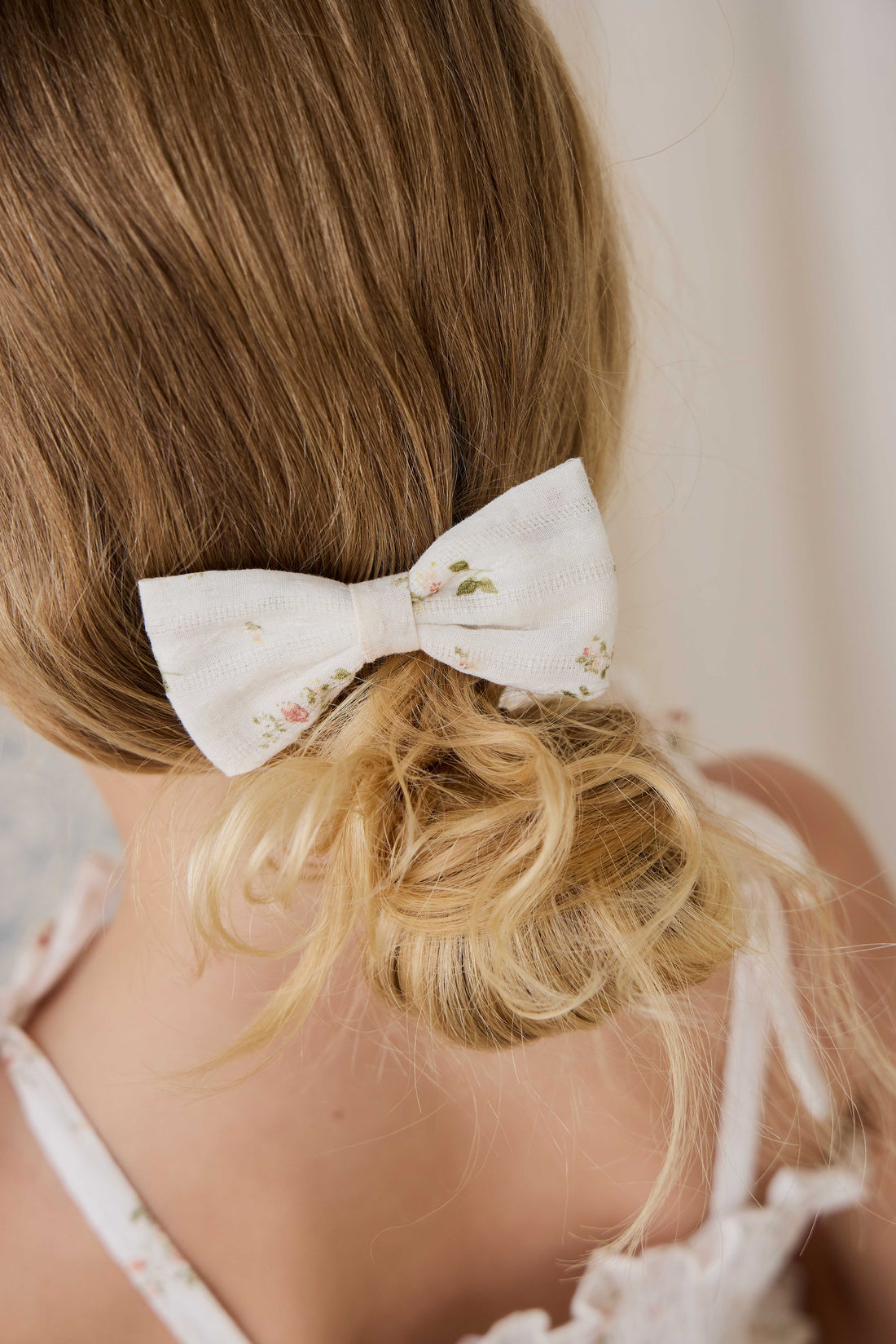 Organic Cotton Desiree Bow - Josepha Egret Childrens Bow from Jamie Kay NZ