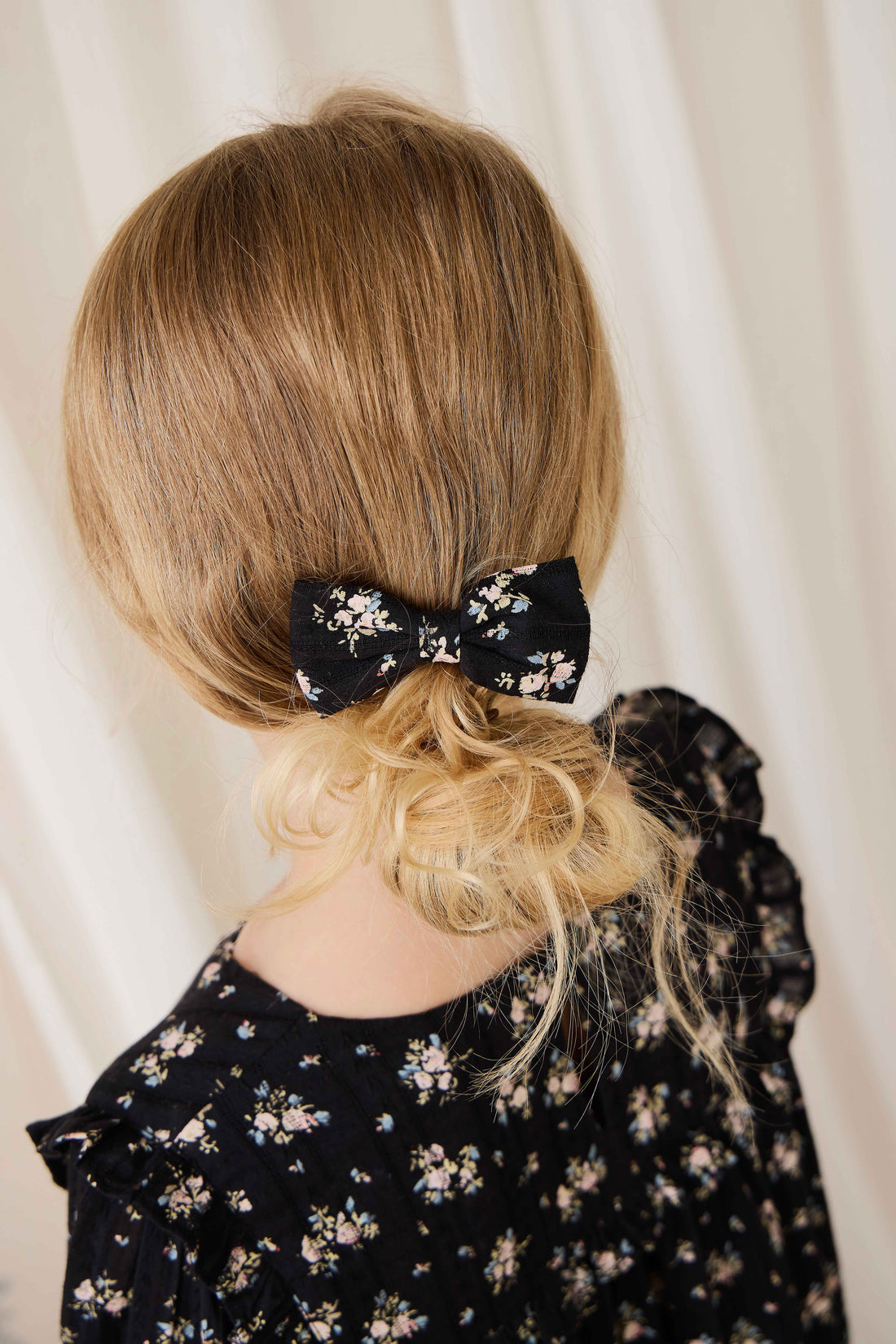 Organic Cotton Desiree Bow - Cassie Caviar Childrens Bow from Jamie Kay NZ
