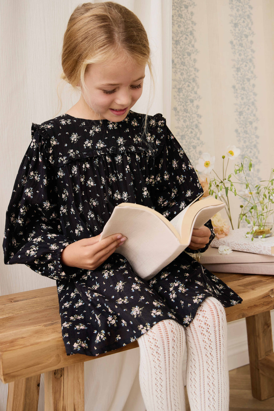 Isabella Tights - Parchment Childrens Tights from Jamie Kay NZ