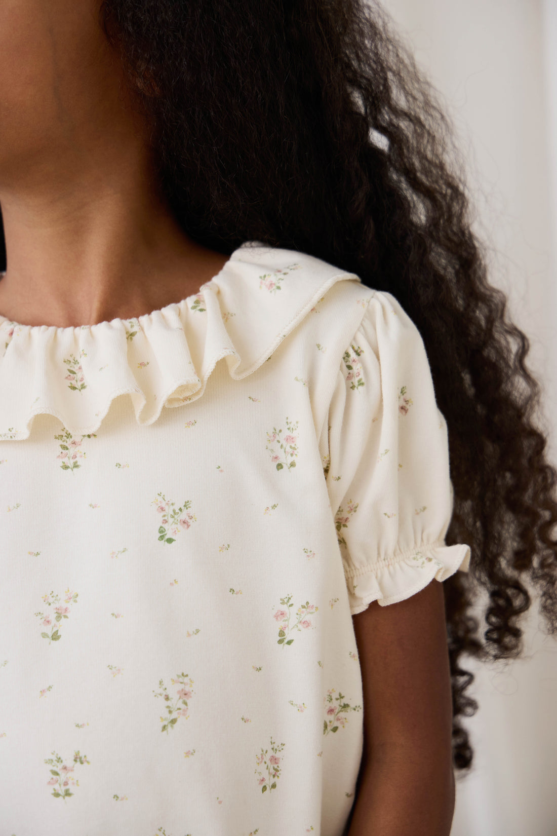 Organic Cotton Marlene Top - Josepha Egret Small Childrens Top from Jamie Kay NZ