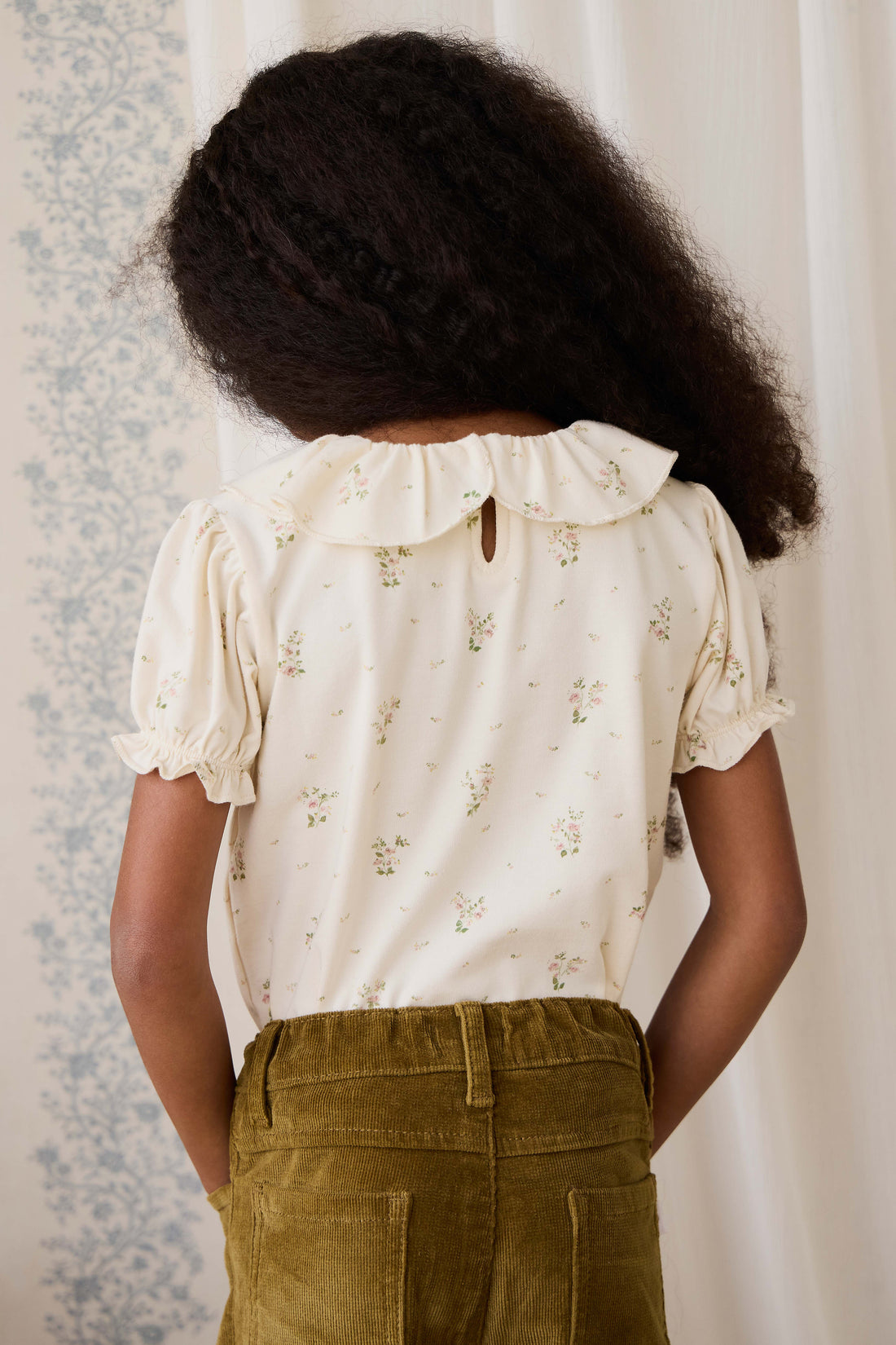 Organic Cotton Marlene Top - Josepha Egret Small Childrens Top from Jamie Kay NZ