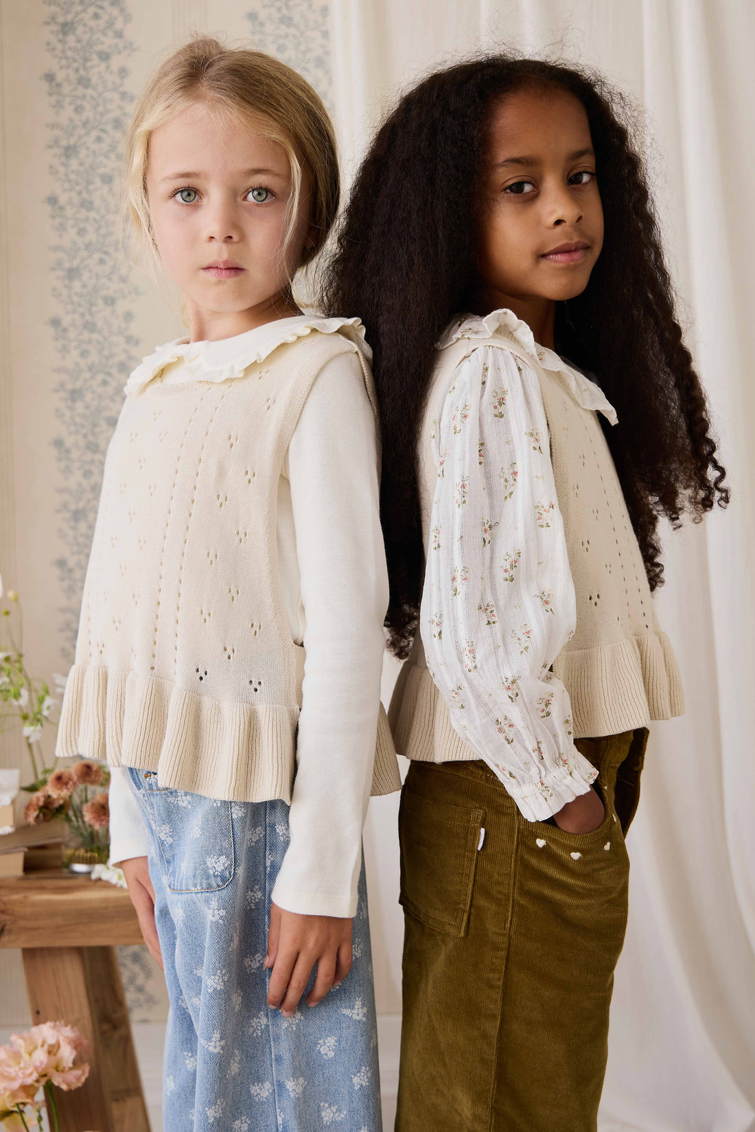 Erica Knitted Top - Vanilla Childrens Top from Jamie Kay NZ