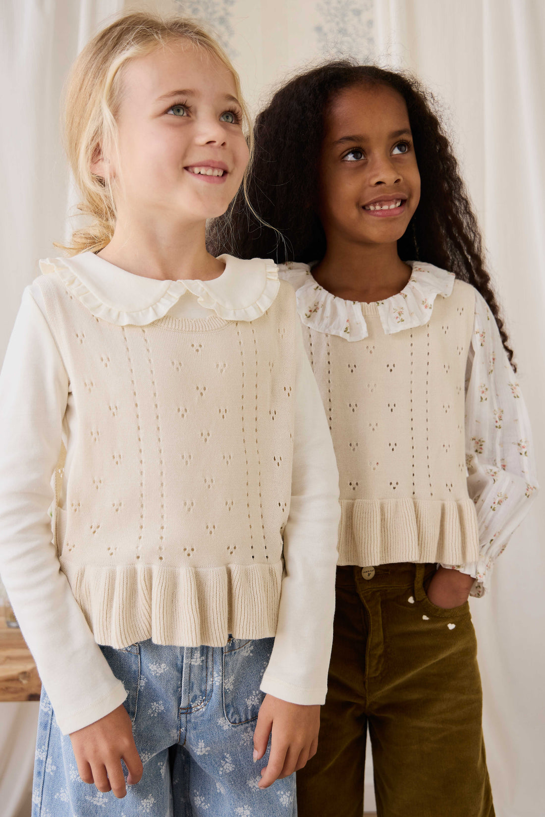 Erica Knitted Top - Vanilla Childrens Top from Jamie Kay NZ