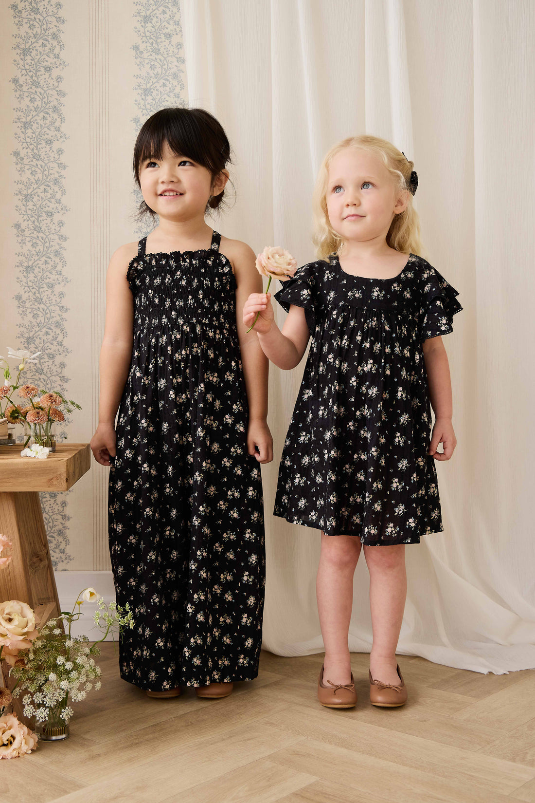 Organic Cotton Gianna Jumpsuit - Cassie Caviar Childrens Jumpsuit from Jamie Kay NZ