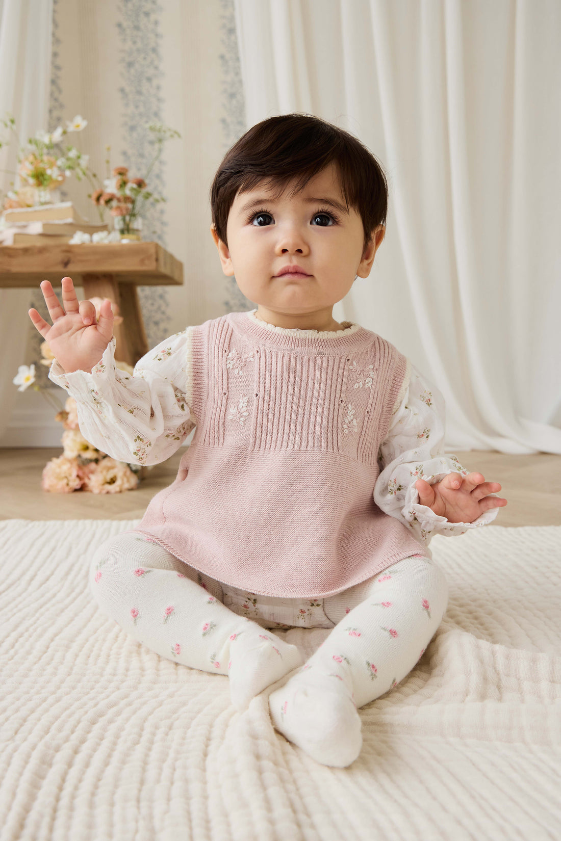Sophia Tights - Sophia Flower Childrens Tights from Jamie Kay NZ