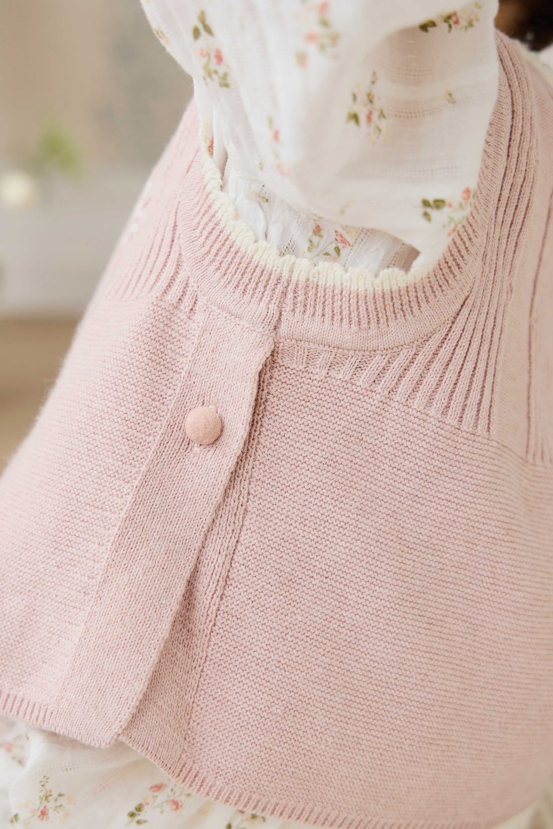 Abbie Knitted Top - Sweetpea Marle Abbie Flower Childrens Top from Jamie Kay NZ