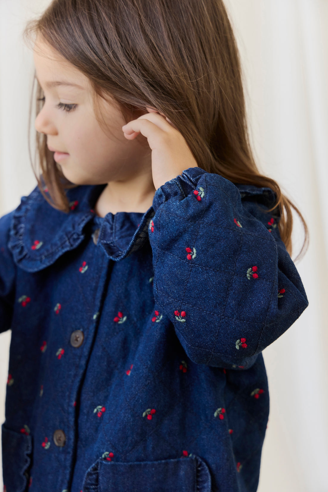 Amandine Jacket - Cerise Denim Childrens Jacket from Jamie Kay NZ