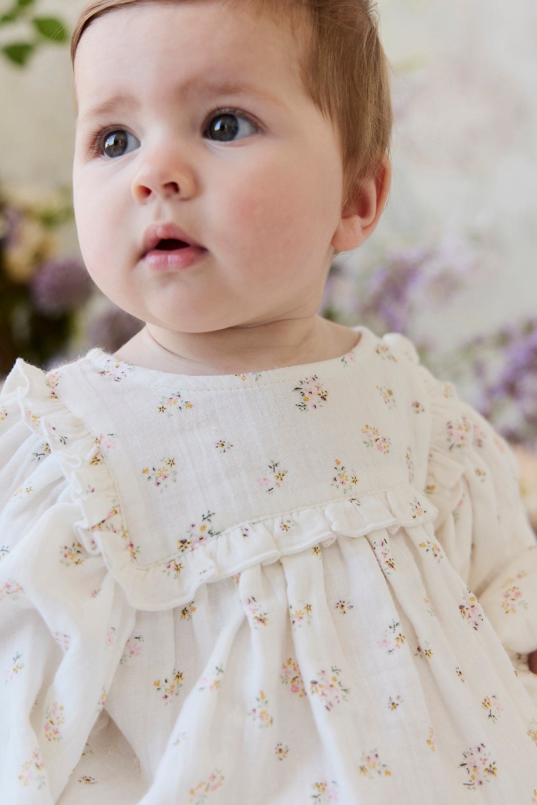 Organic Cotton Muslin Frances Playsuit-Ayla Whisper Childrens Playsuit from Jamie Kay NZ