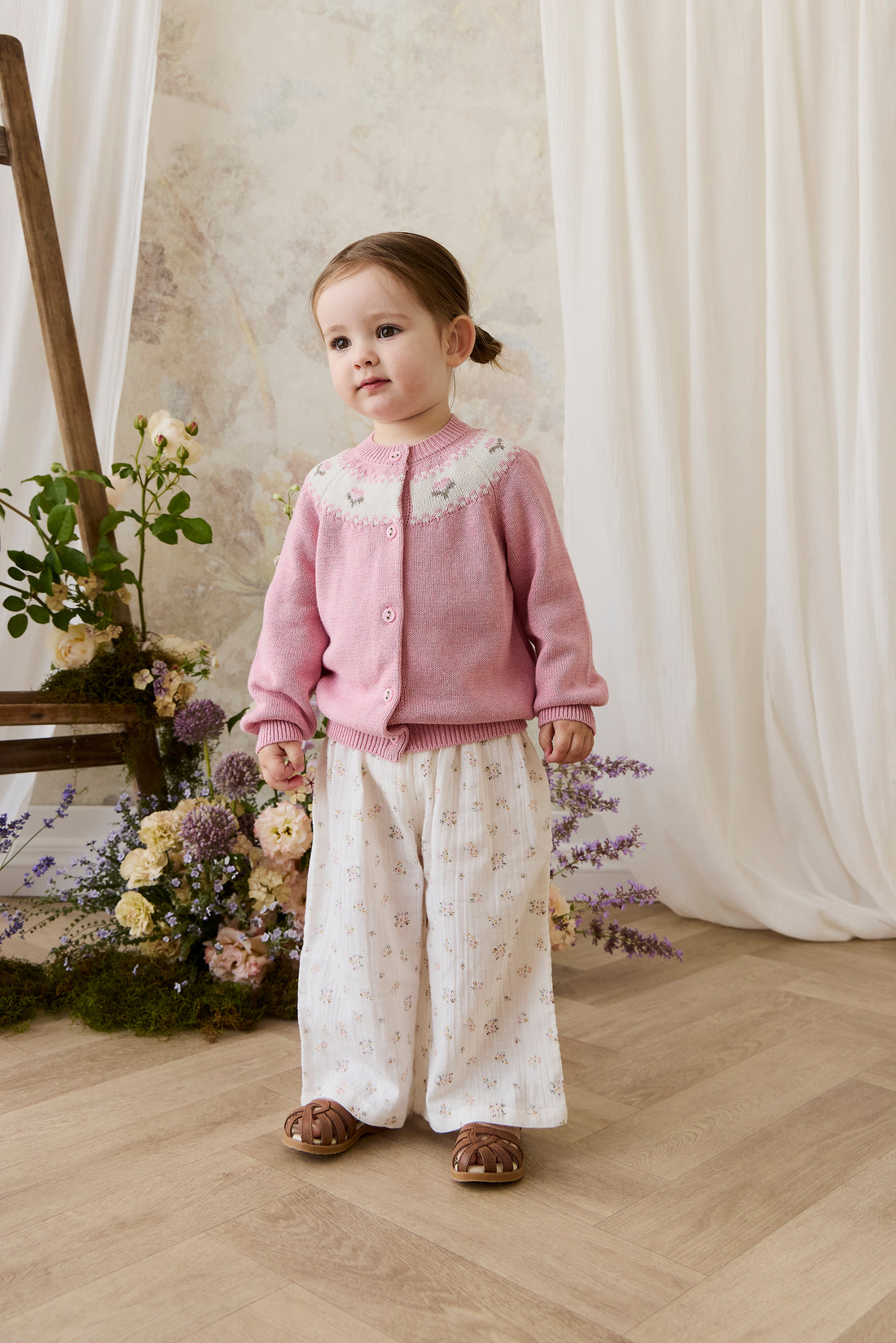 Organic Cotton Muslin Odette Pant - Ayla Whisper Childrens Pant from Jamie Kay NZ