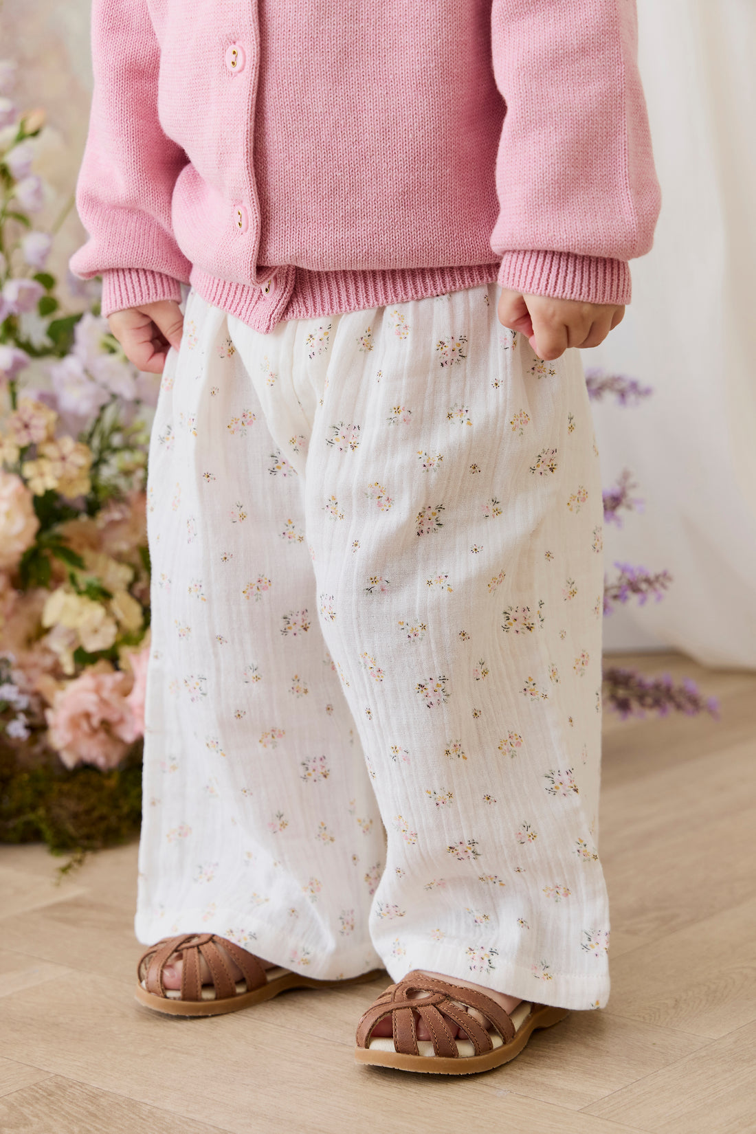Organic Cotton Muslin Odette Pant - Ayla Whisper Childrens Pant from Jamie Kay NZ