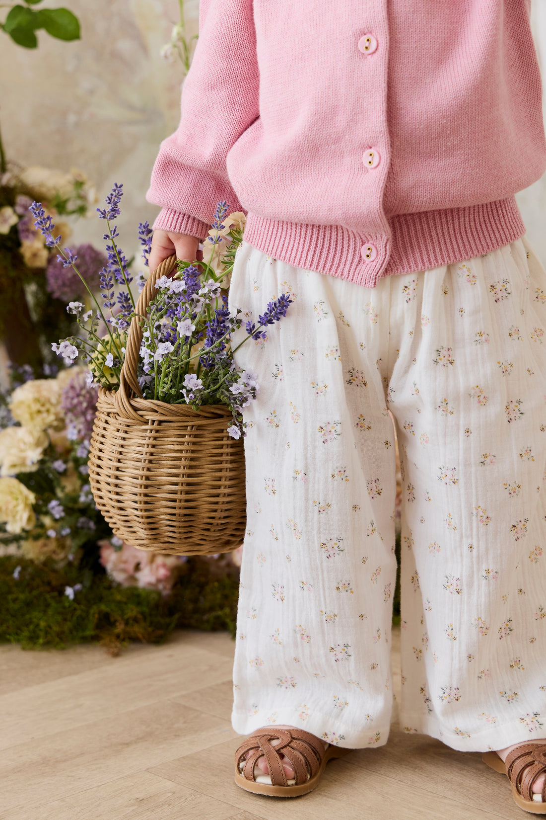 Organic Cotton Muslin Odette Pant - Ayla Whisper Childrens Pant from Jamie Kay NZ