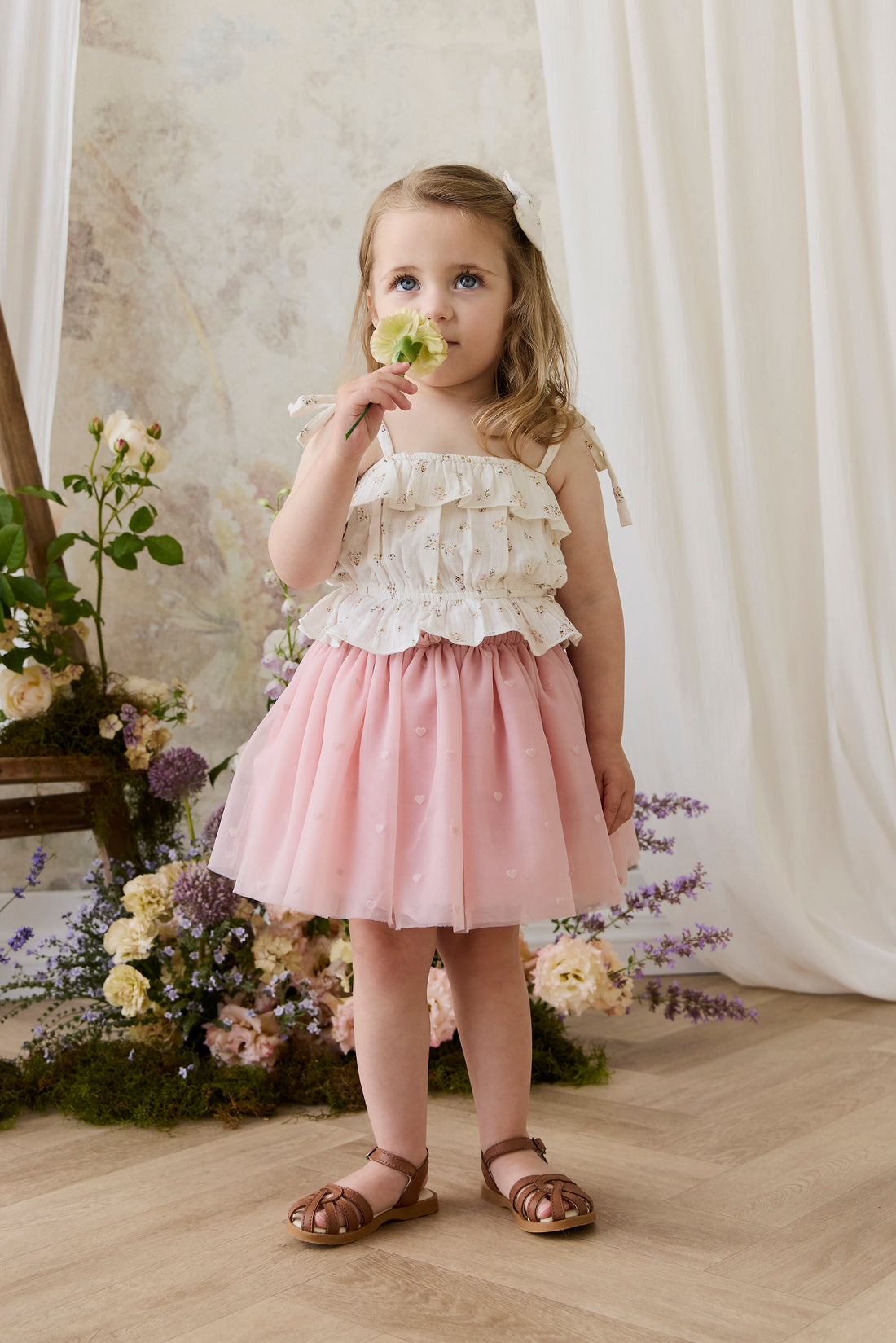 Organic Cotton Muslin Harriet Top - Ayla Whisper Childrens Top from Jamie Kay NZ