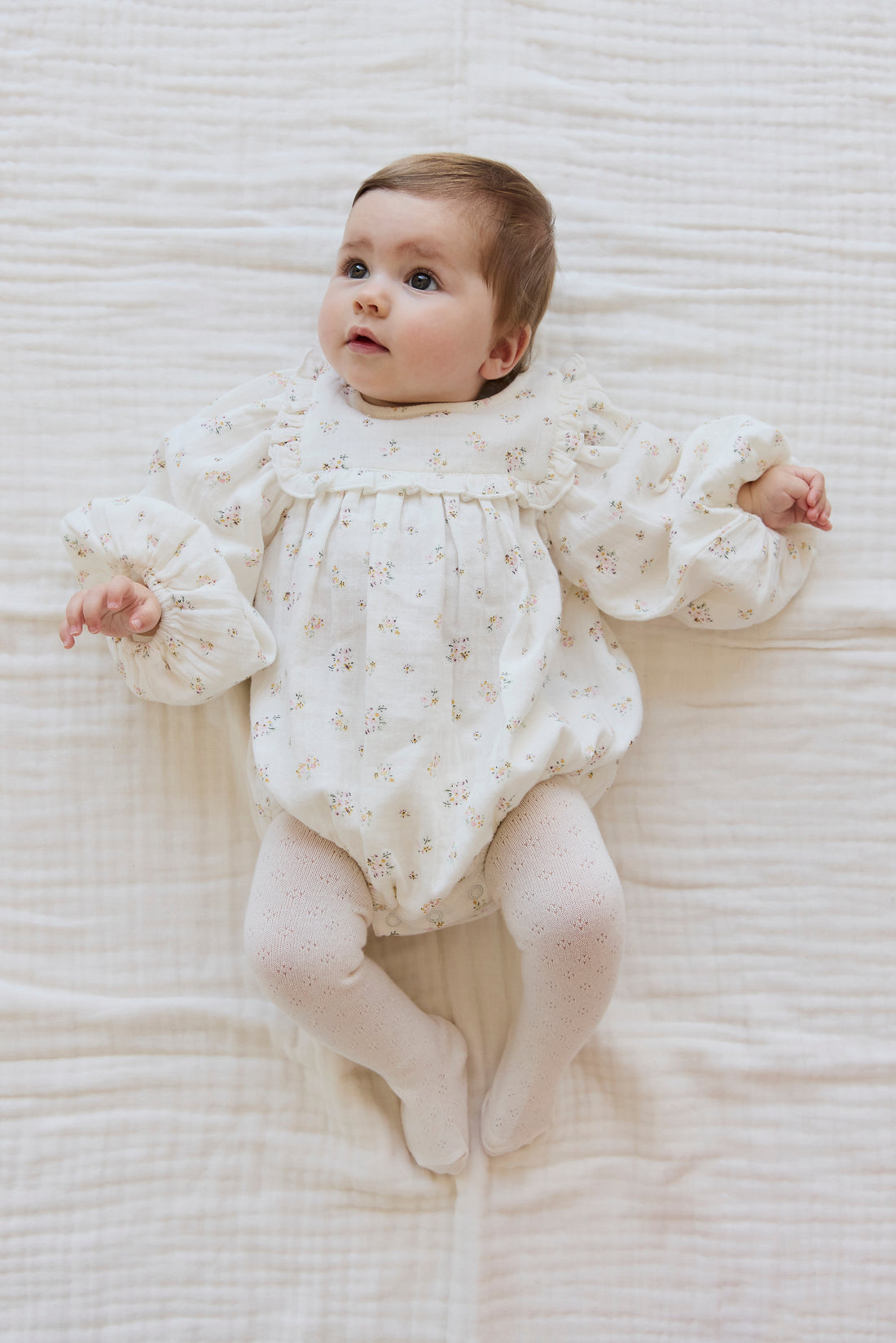 Organic Cotton Muslin Frances Playsuit-Ayla Whisper Childrens Playsuit from Jamie Kay NZ