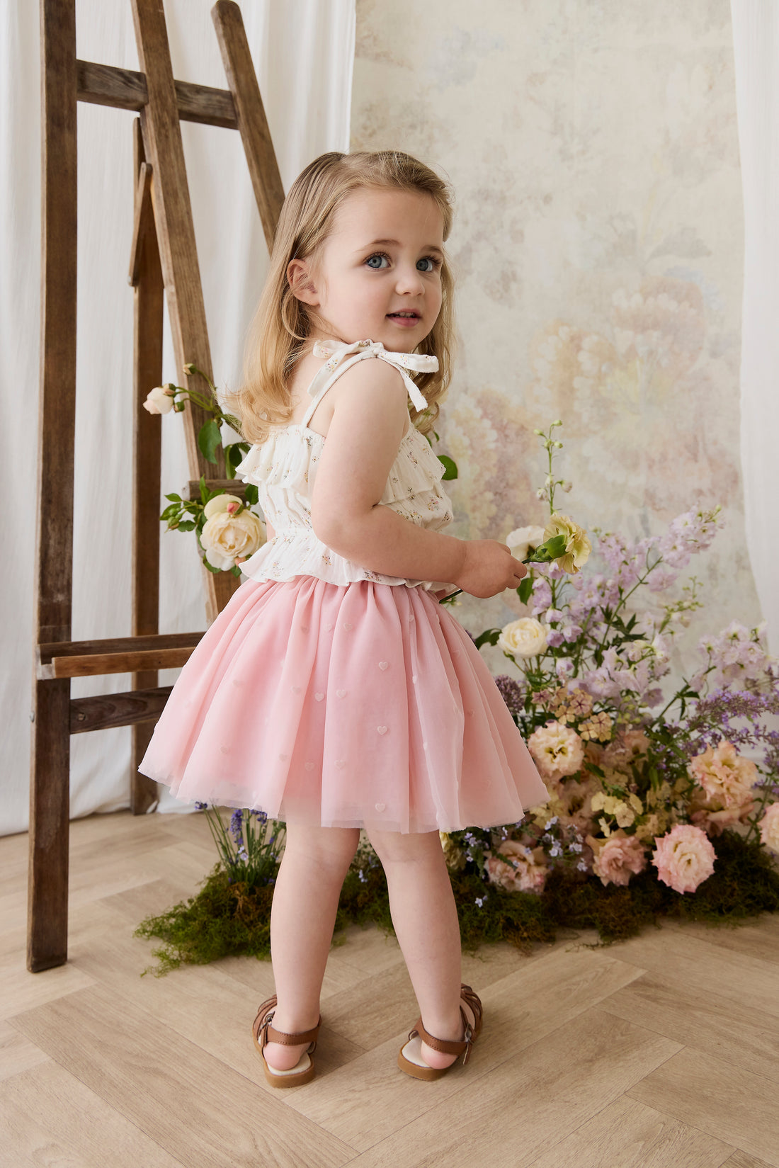 Organic Cotton Muslin Harriet Top - Ayla Whisper Childrens Top from Jamie Kay NZ