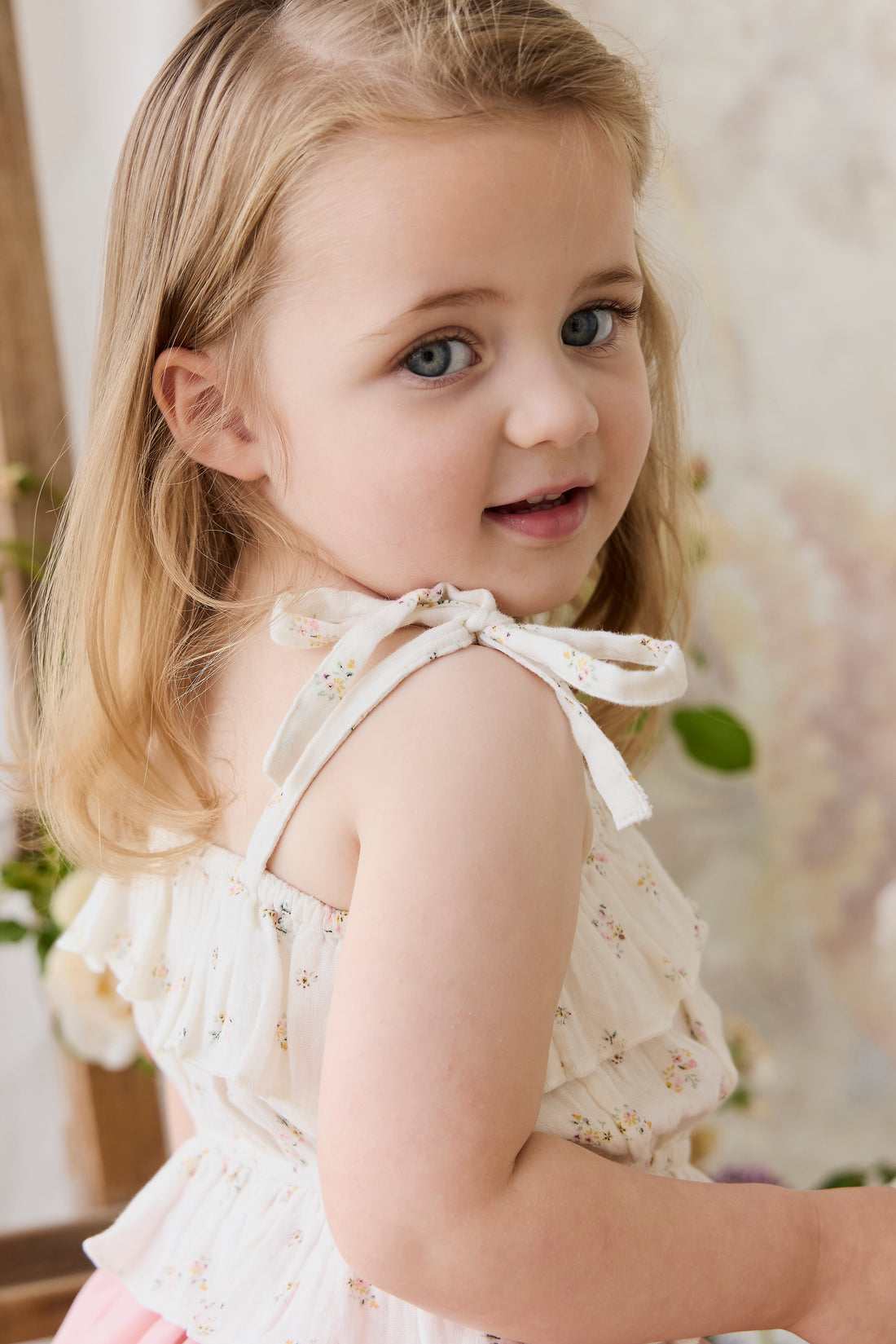 Organic Cotton Muslin Harriet Top - Ayla Whisper Childrens Top from Jamie Kay NZ