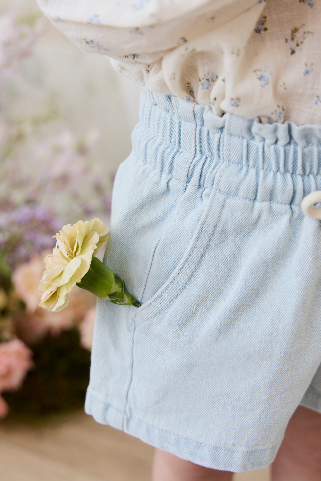 Gaelle Short - Summer Clouds Childrens Shorts from Jamie Kay NZ