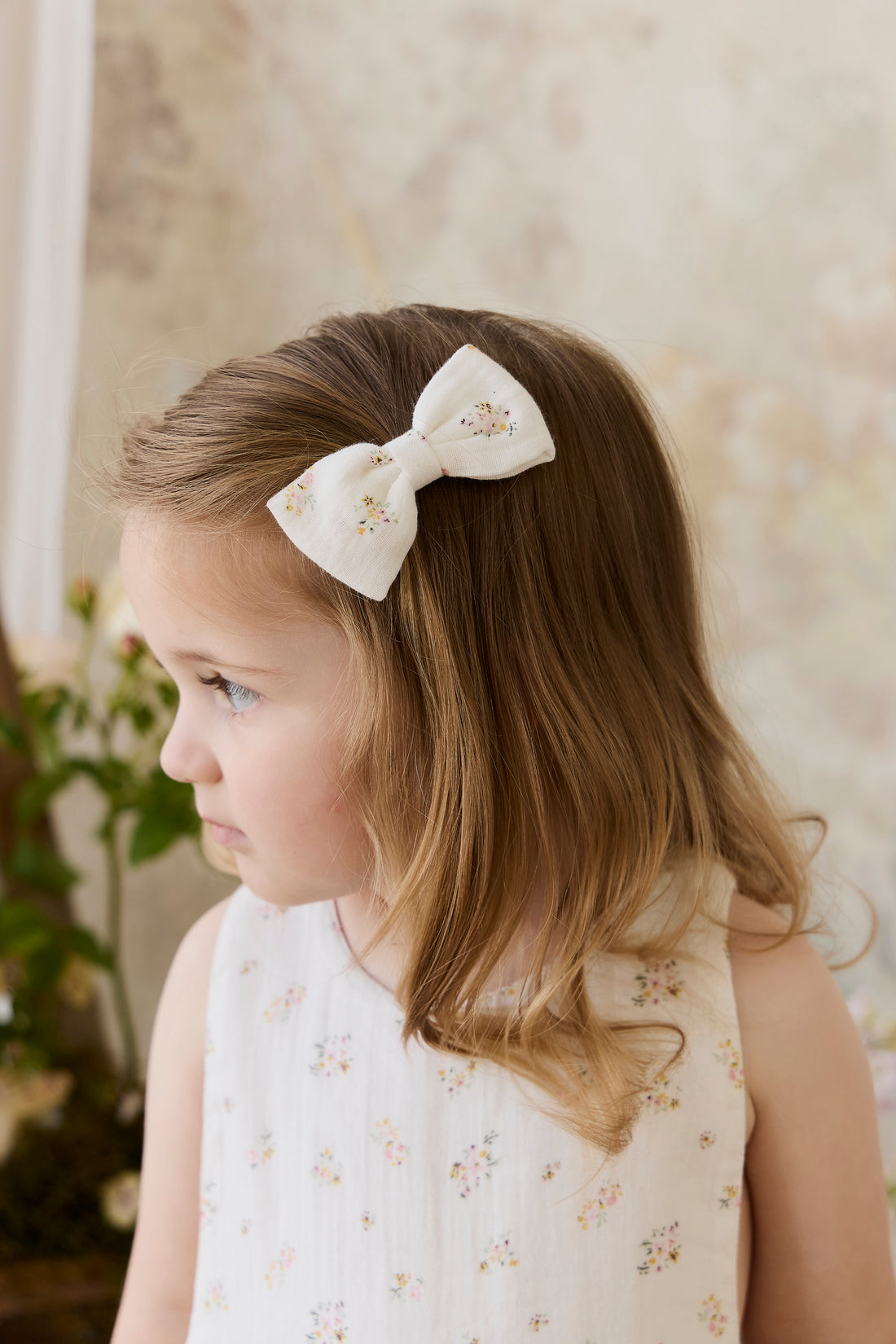 Organic Cotton Desiree Bow - Ayla Whisper Childrens Hair Bow from Jamie Kay NZ